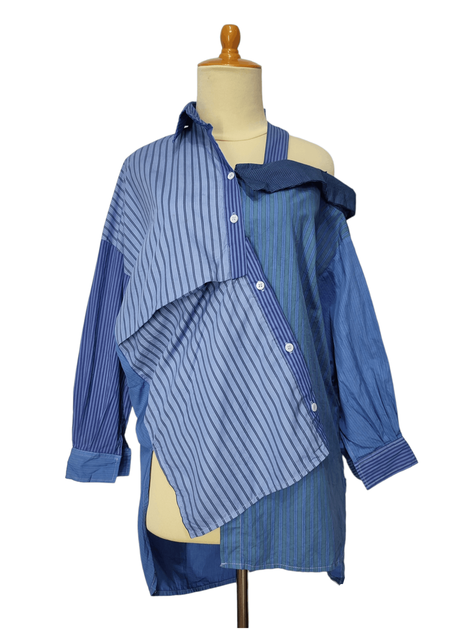 Seditionaries SICK🔥 Momoshero Asymmetric Stripe Long Shirt Size M / US 6-8 / IT 42-44 - 1 Thumbnail
