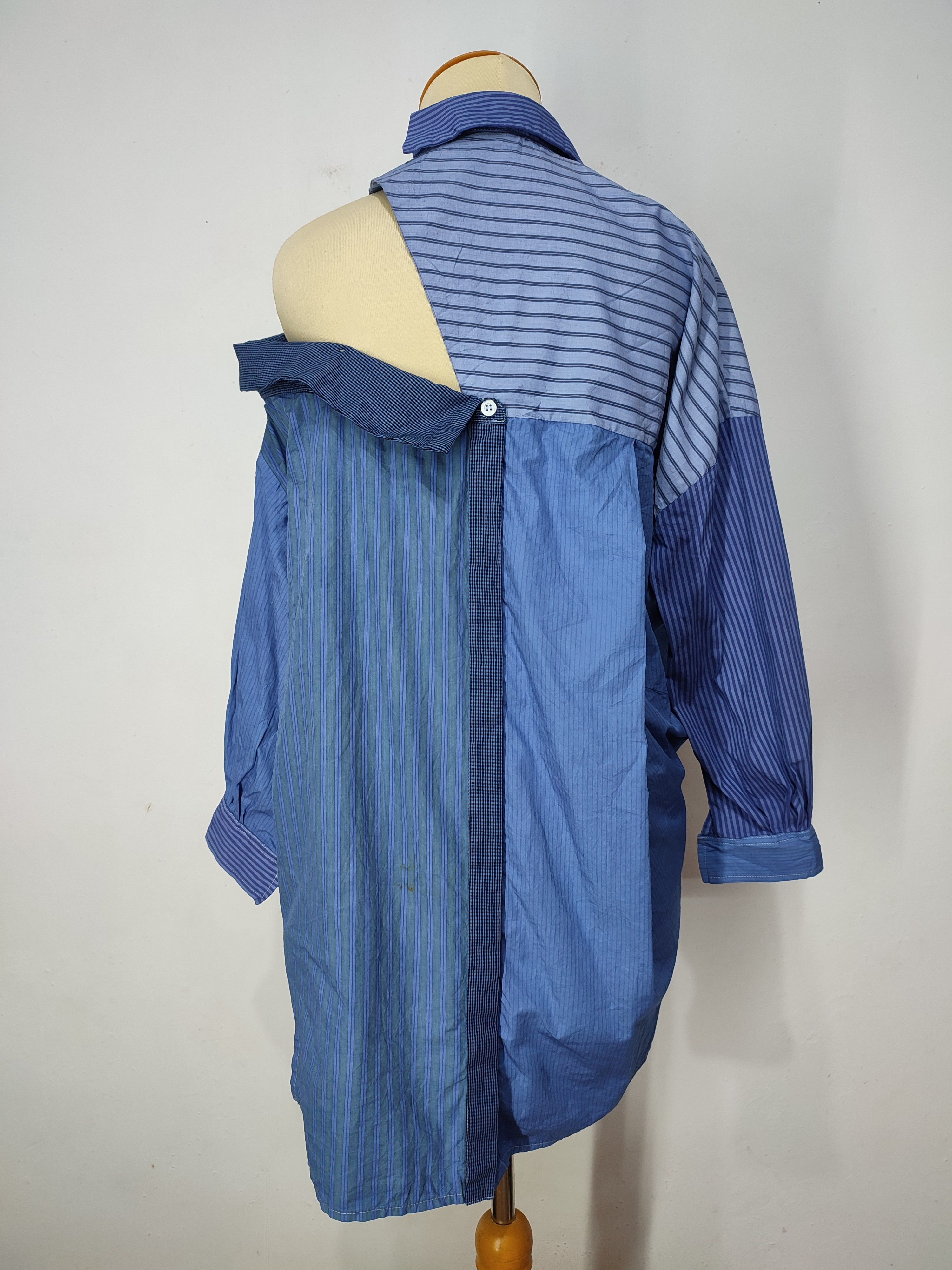 Seditionaries SICK🔥 Momoshero Asymmetric Stripe Long Shirt Size M / US 6-8 / IT 42-44 - 4 Thumbnail