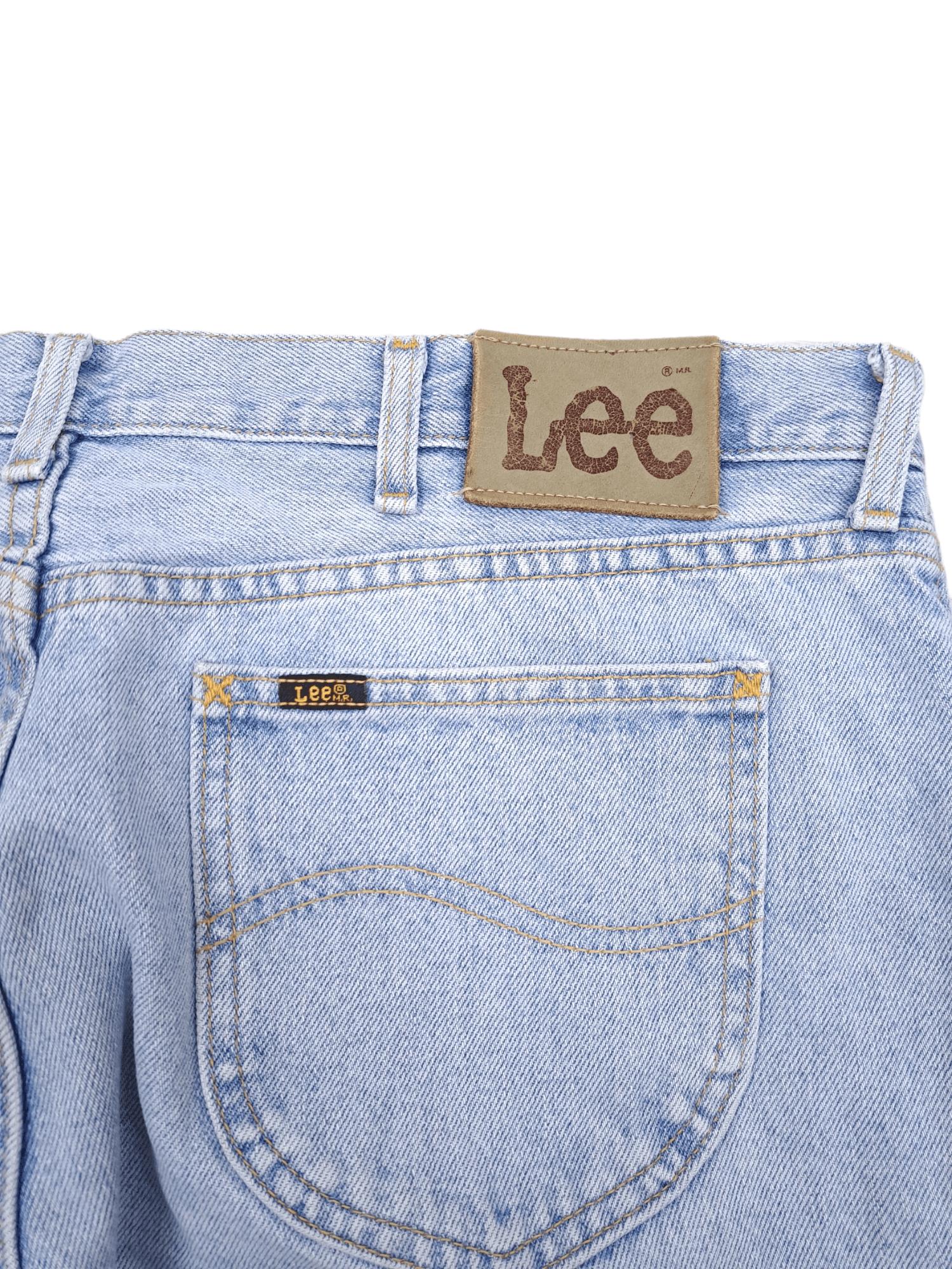 Lee × Vintage 💎 90's Vintage Lee Baggy Baby Blue Light Straight Jeans Y2K Size US 36 / EU 52 - 4 Thumbnail