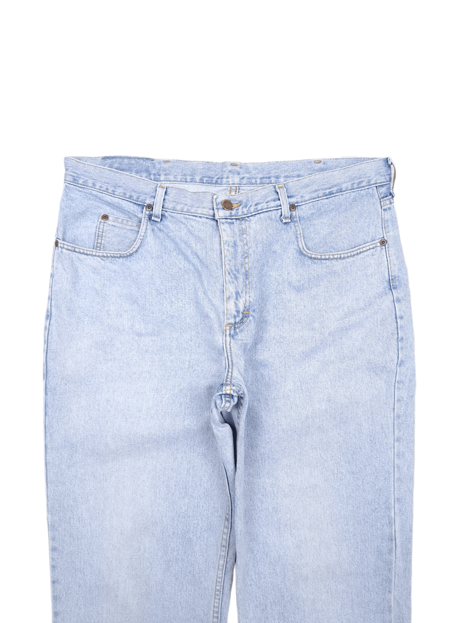Lee × Vintage 💎 90's Vintage Lee Baggy Baby Blue Light Straight Jeans Y2K Size US 36 / EU 52 - 3 Thumbnail