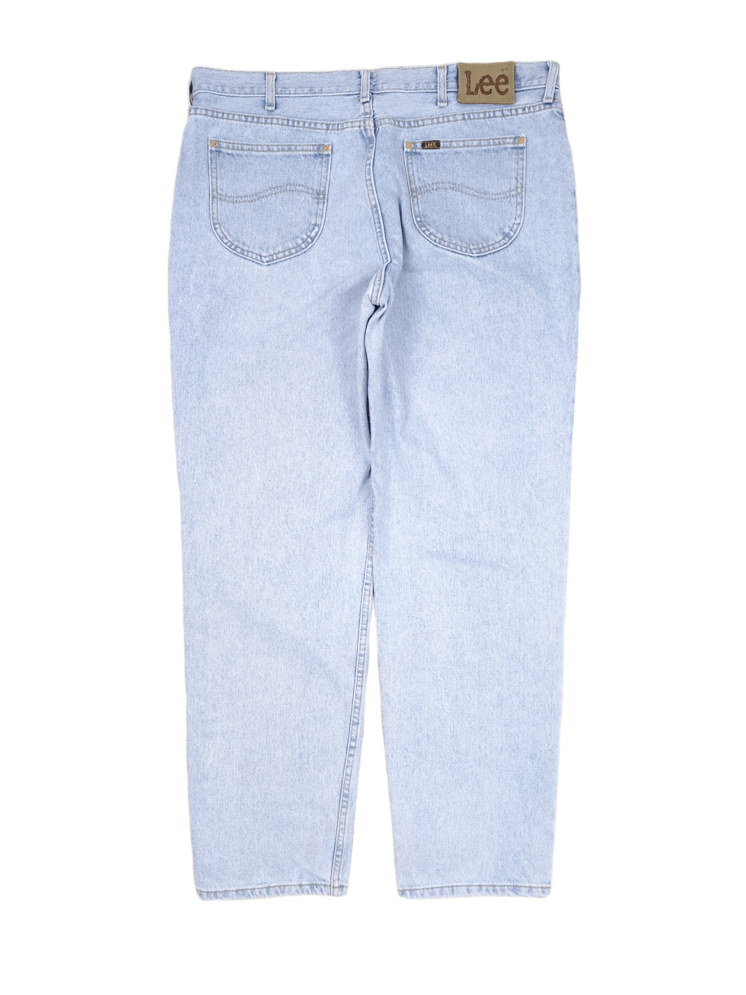 Lee × Vintage 💎 90's Vintage Lee Baggy Baby Blue Light Straight Jeans Y2K Size US 36 / EU 52 - 2 Thumbnail
