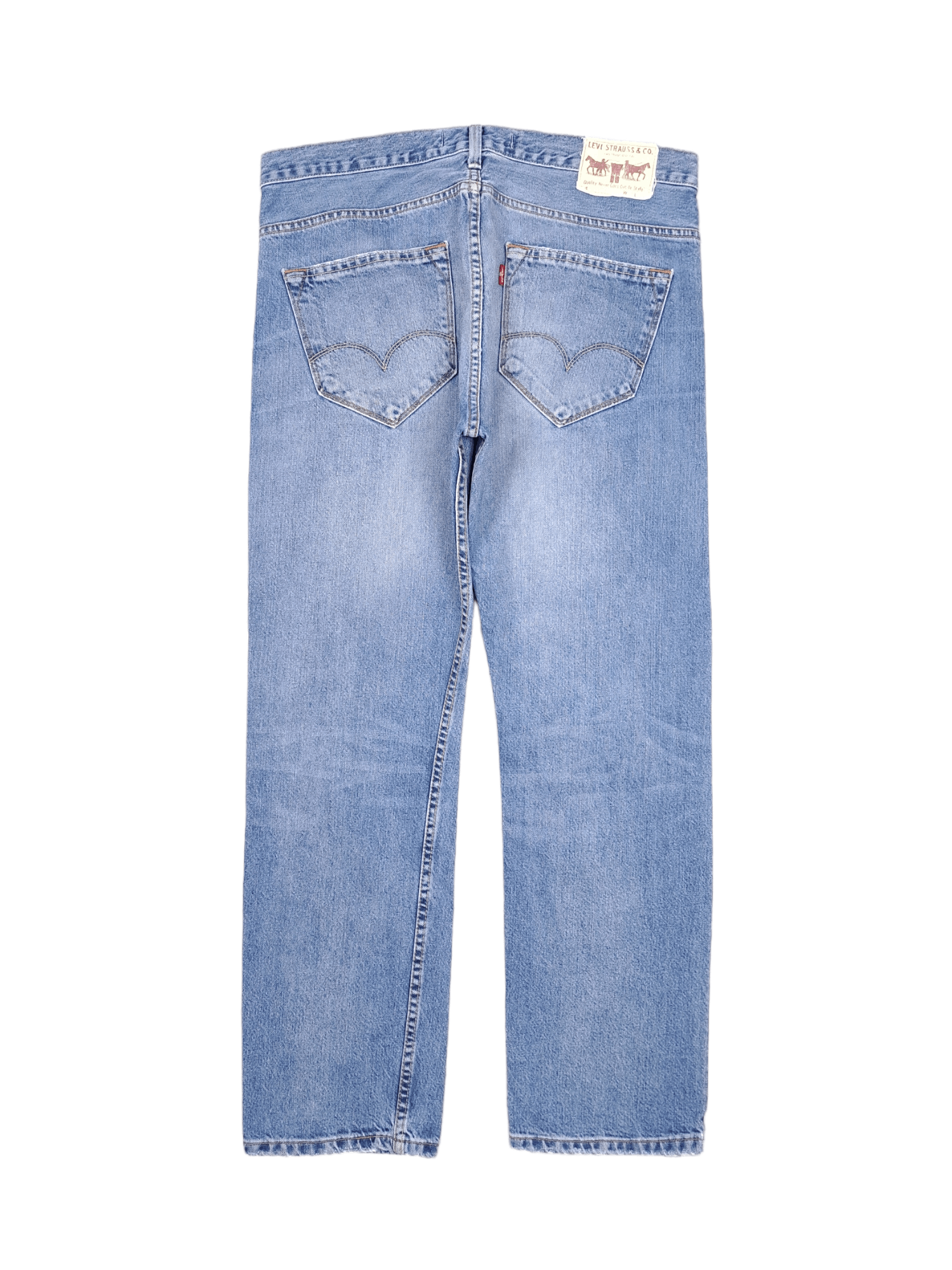 Levi's × Levi's Vintage Clothing × Vintage 💎 90's Levi's 504 34/30 Light Blue Ripped Jeans Denim Size US 36 / EU 52 - 2 Thumbnail