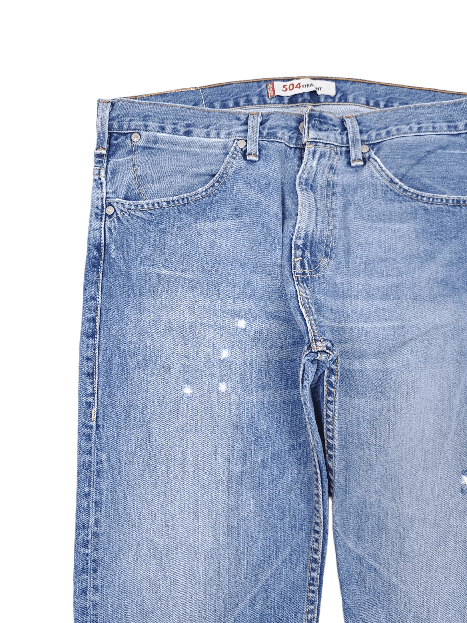 Levi's × Levi's Vintage Clothing × Vintage 💎 90's Levi's 504 34/30 Light Blue Ripped Jeans Denim Size US 36 / EU 52 - 3 Thumbnail