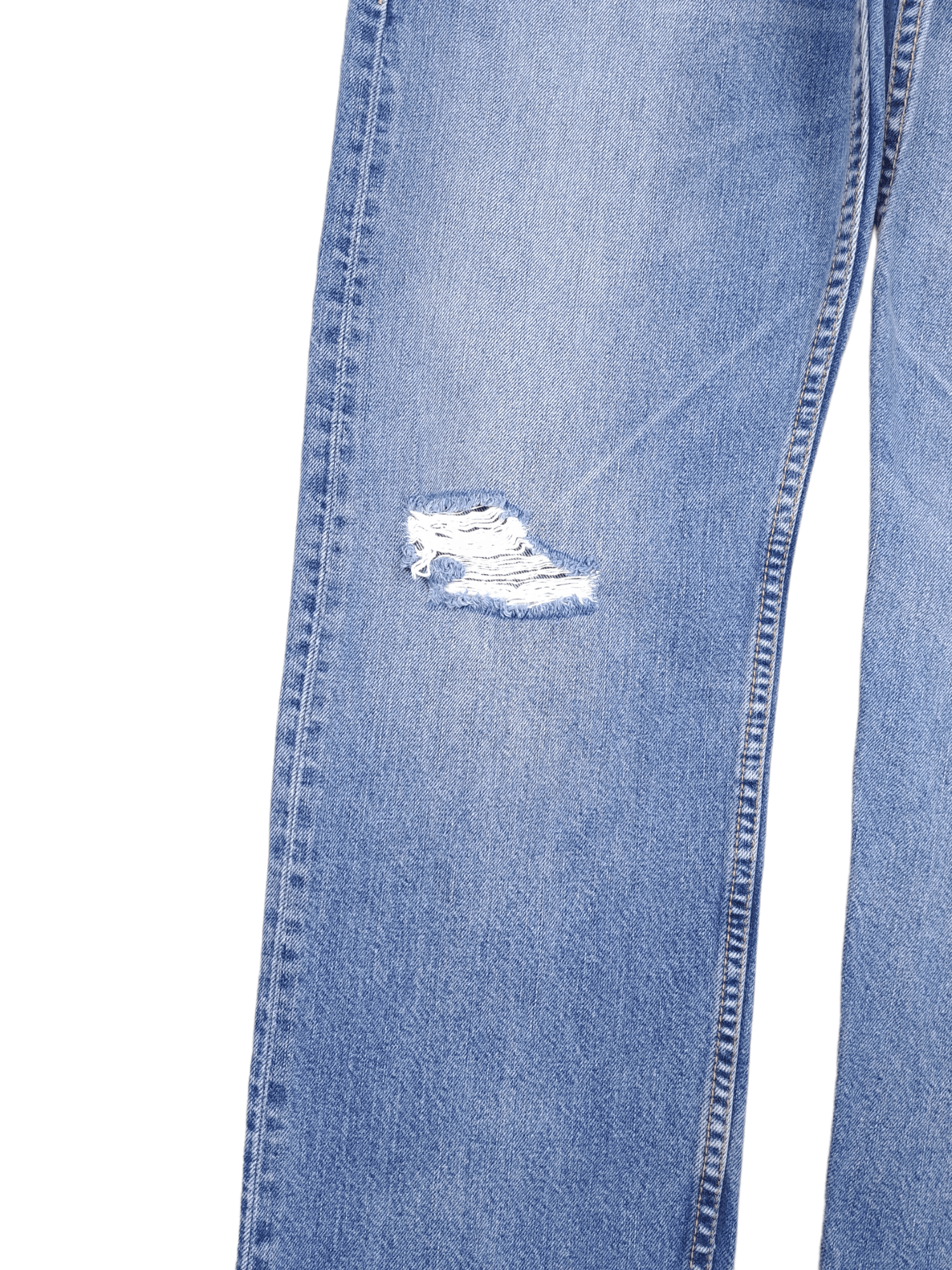 Levi's × Levi's Vintage Clothing × Vintage 💎 90's Levi's 504 34/30 Light Blue Ripped Jeans Denim Size US 36 / EU 52 - 5 Thumbnail
