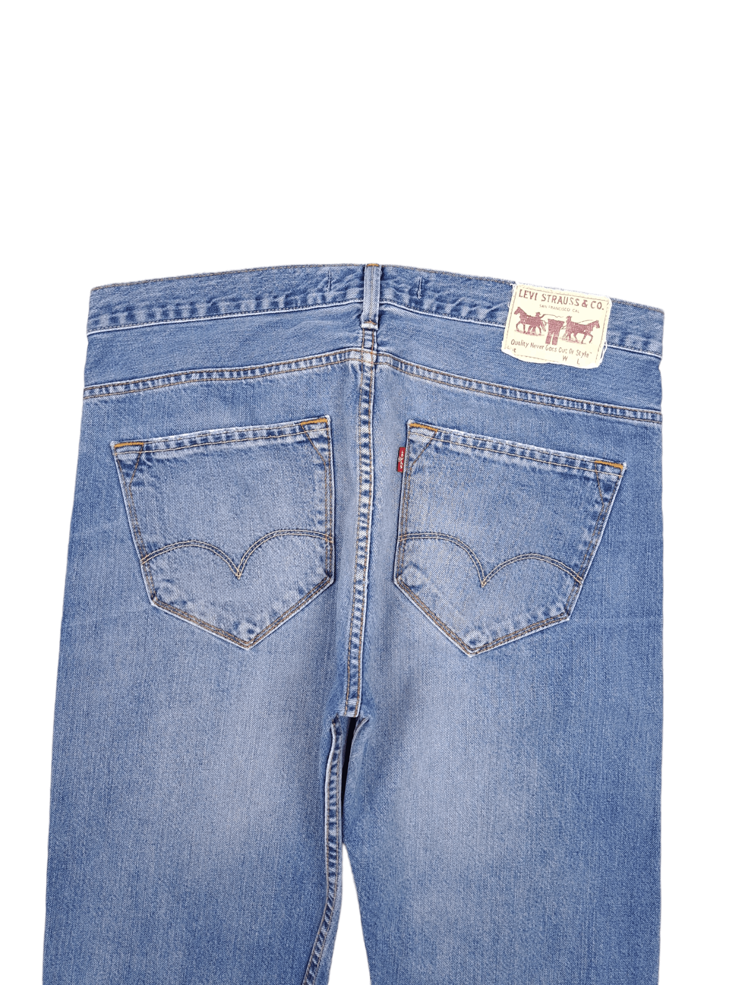 Levi's × Levi's Vintage Clothing × Vintage 💎 90's Levi's 504 34/30 Light Blue Ripped Jeans Denim Size US 36 / EU 52 - 6 Thumbnail