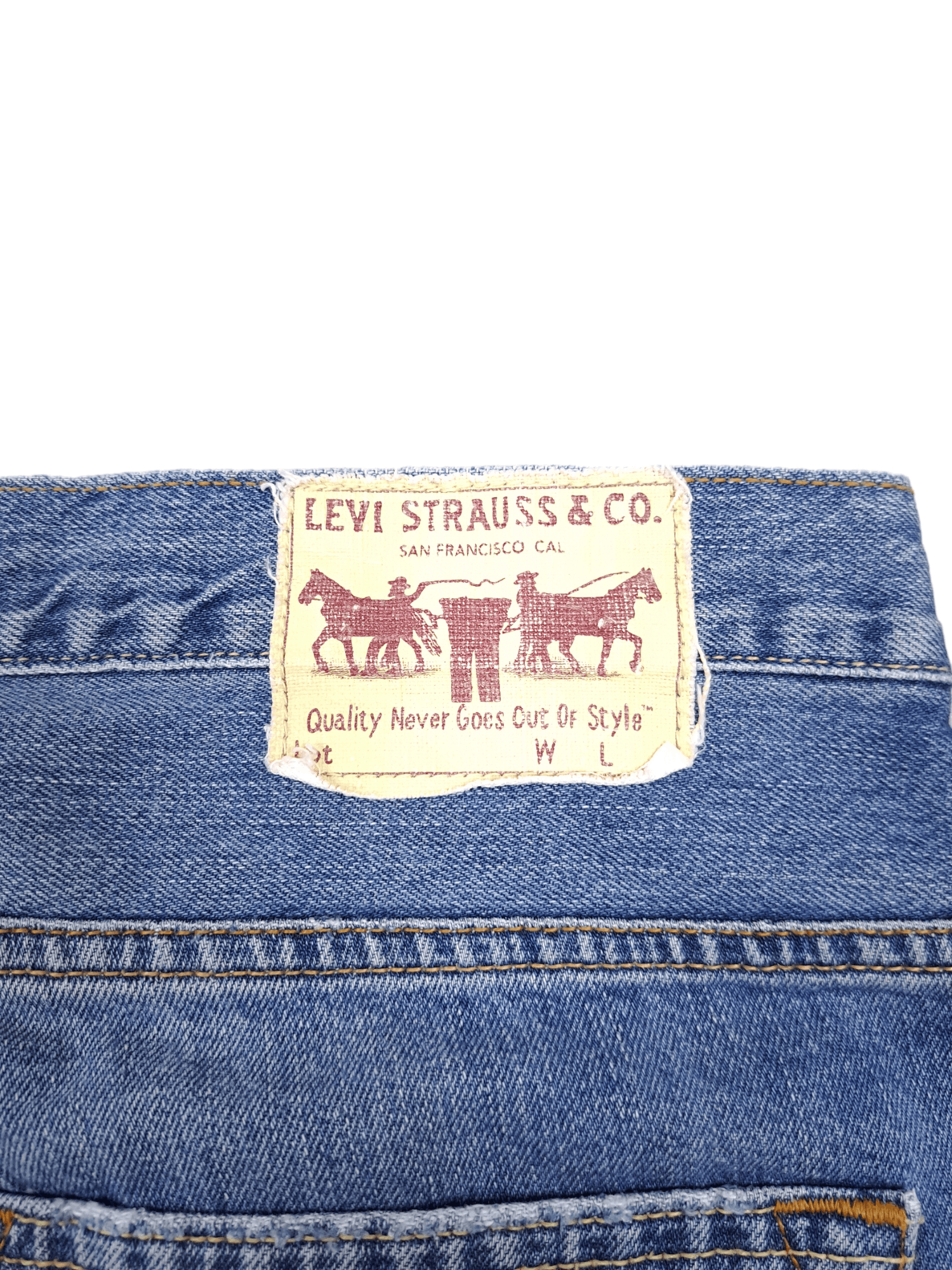 Levi's × Levi's Vintage Clothing × Vintage 💎 90's Levi's 504 34/30 Light Blue Ripped Jeans Denim Size US 36 / EU 52 - 7 Thumbnail