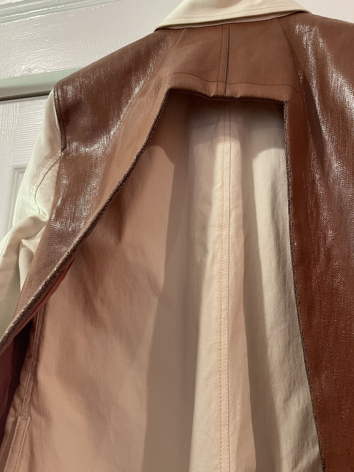 Rick Owens Rick Owens SS19 Babel waxed denim trench Size US M / EU 48-50 / 2 - 11 Thumbnail