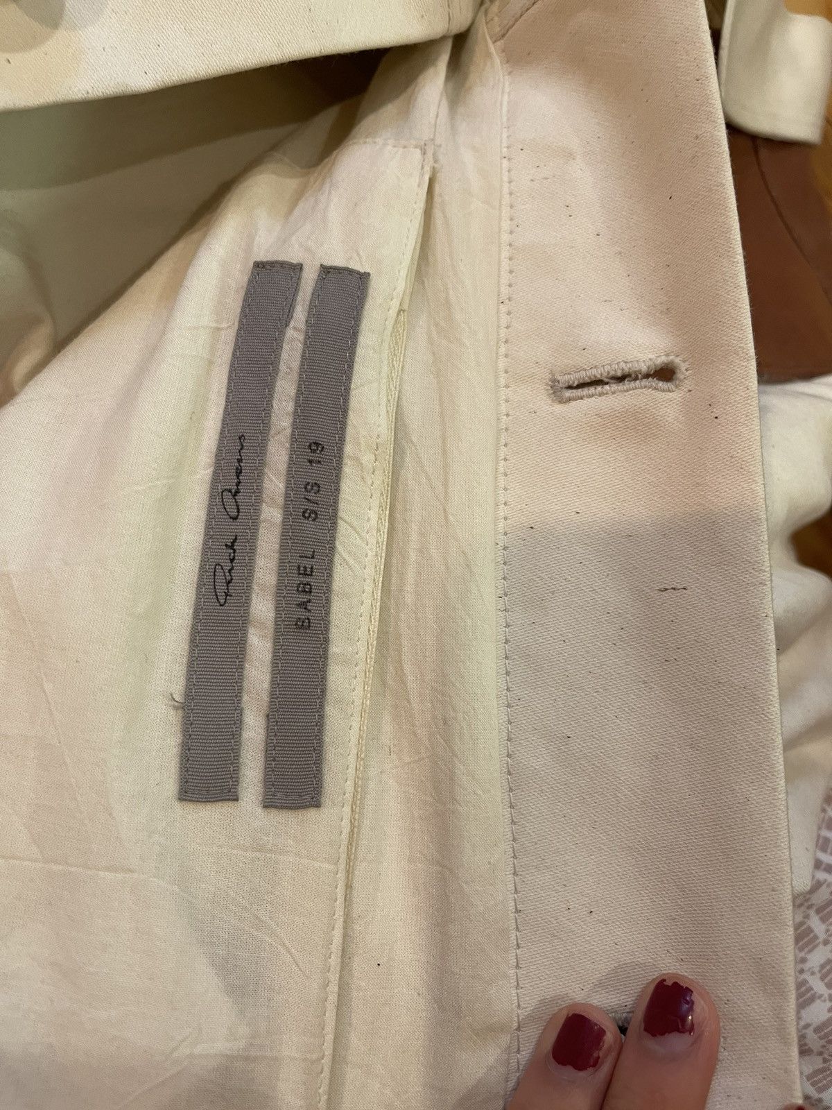 Rick Owens Rick Owens SS19 Babel waxed denim trench Size US M / EU 48-50 / 2 - 14 Thumbnail
