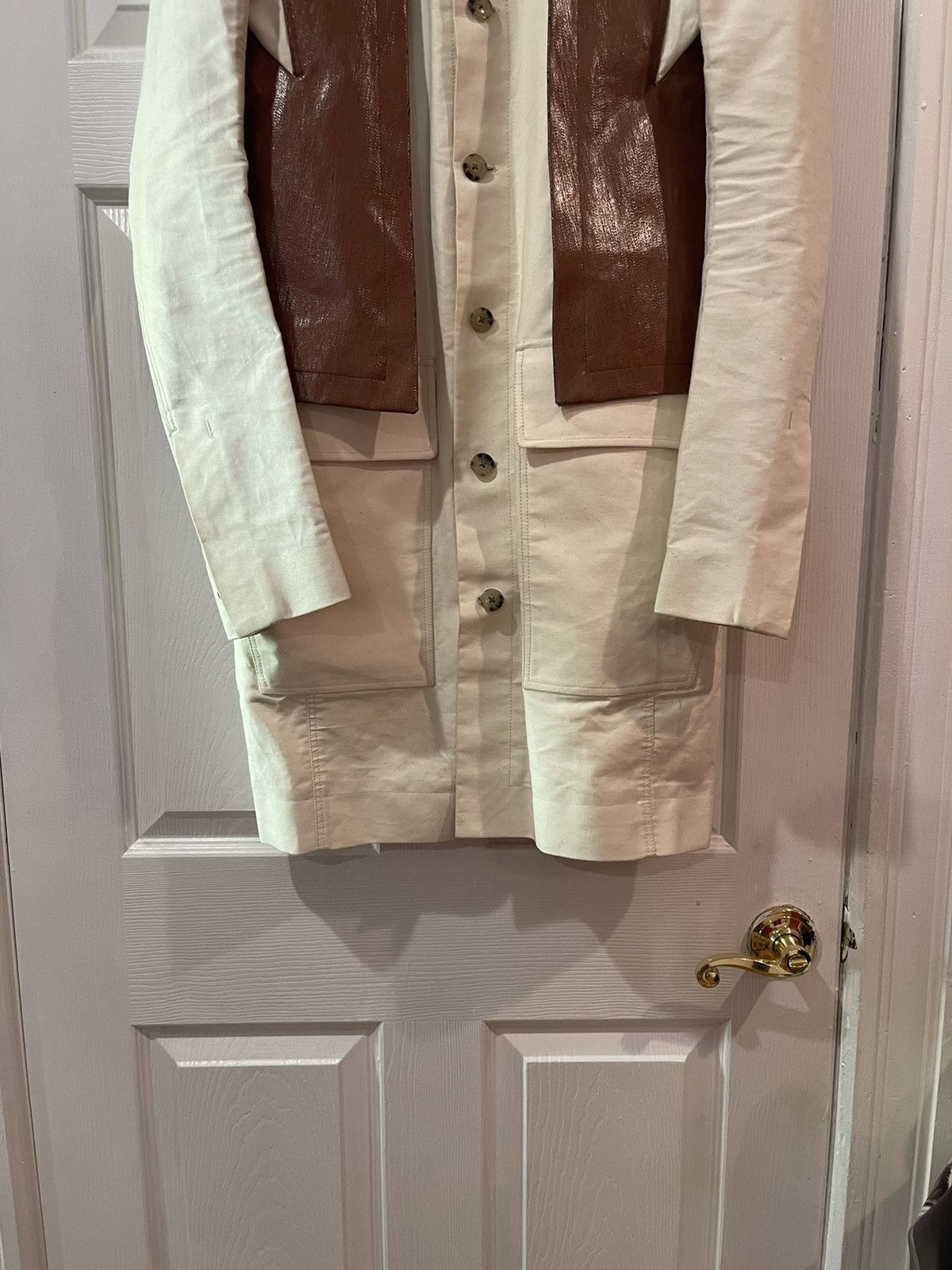Rick Owens Rick Owens SS19 Babel waxed denim trench Size US M / EU 48-50 / 2 - 4 Thumbnail