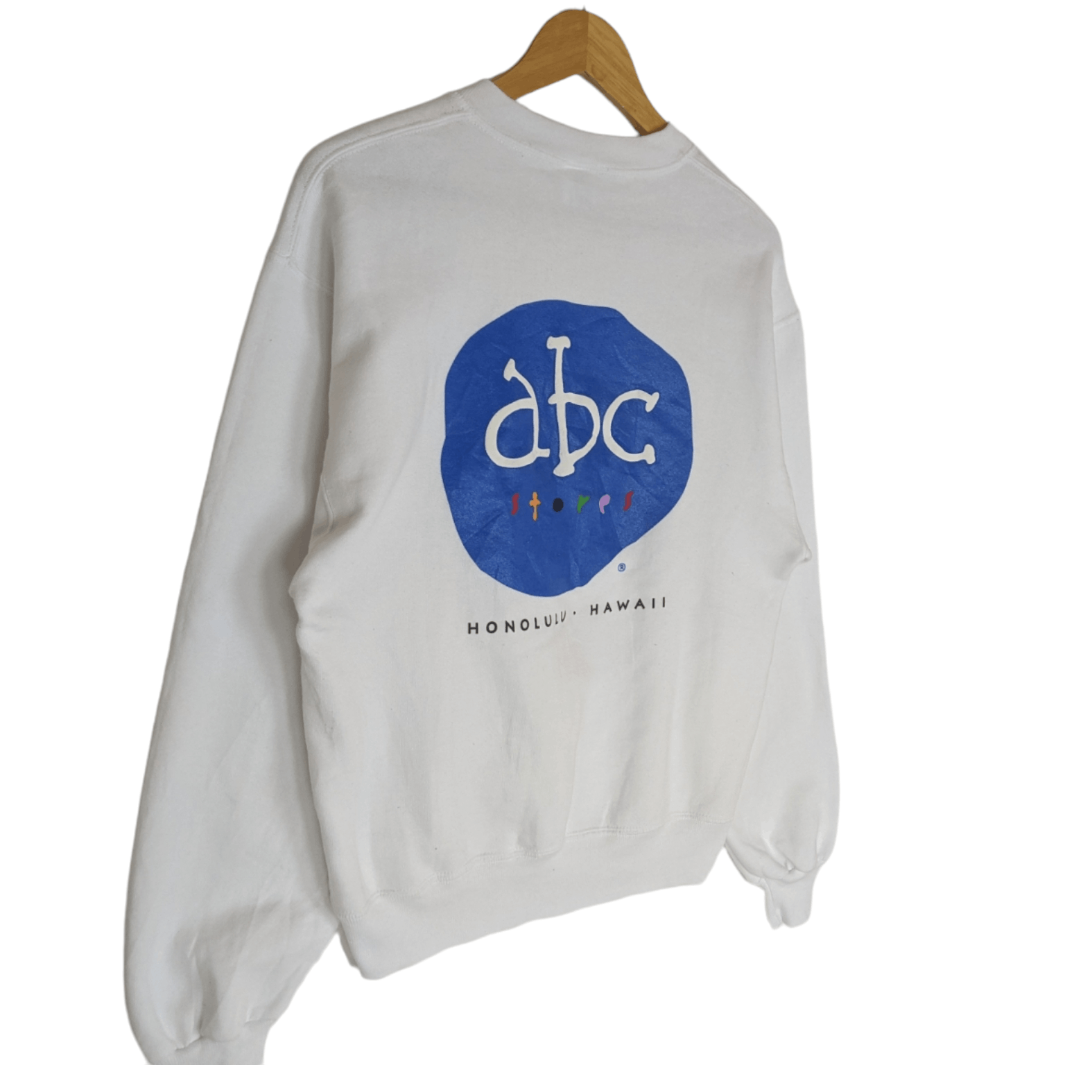 Jerzees Vintage 90's ABC Stores Hawaii Crewneck Jumper Sweatshirt Size US S / EU 44-46 / 1 - 4 Thumbnail