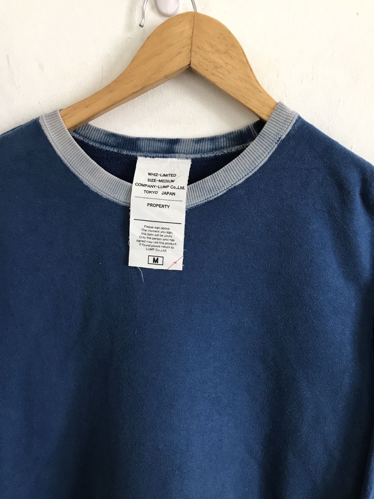 Japanese Brand × WHIZ LIMITED Whiz Limited Blue Crewneck Sweatshirt Size US M / EU 48-50 / 2 - 3 Thumbnail