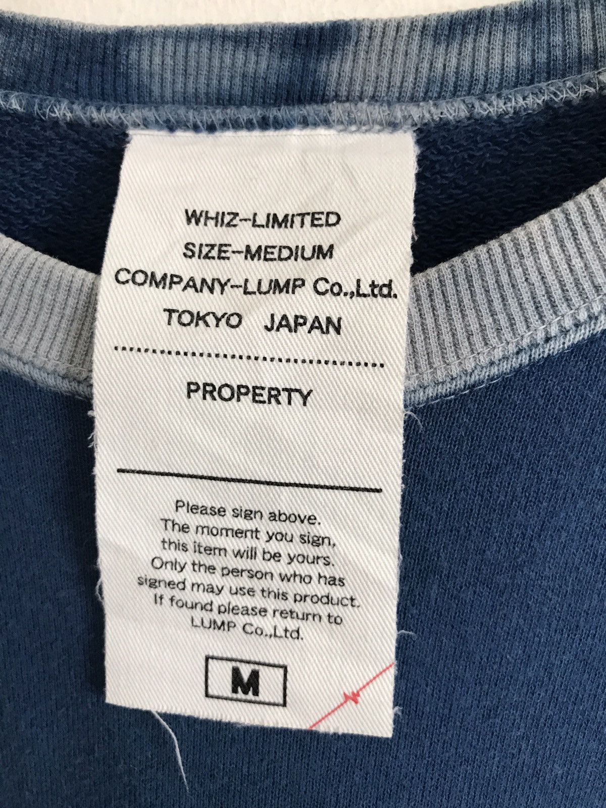 Japanese Brand × WHIZ LIMITED Whiz Limited Blue Crewneck Sweatshirt Size US M / EU 48-50 / 2 - 5 Thumbnail