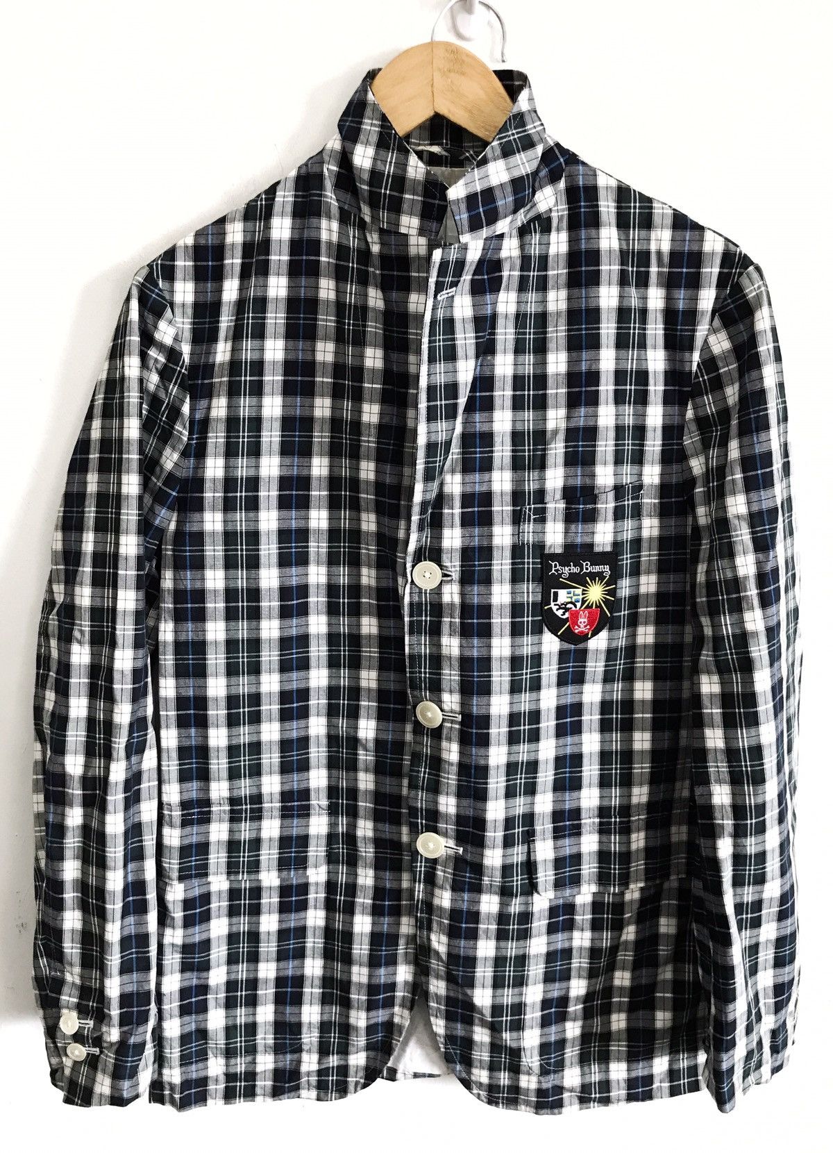 image of Psycho Bunny Tartan Jacket in Checkered, Men's (Size Small)