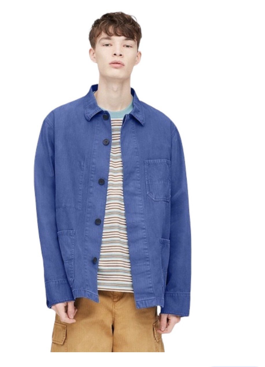 J.W.Anderson Uniqlo JW Anderson x Uniqlo Washed Blue Work Jacket Size Medium Grailed