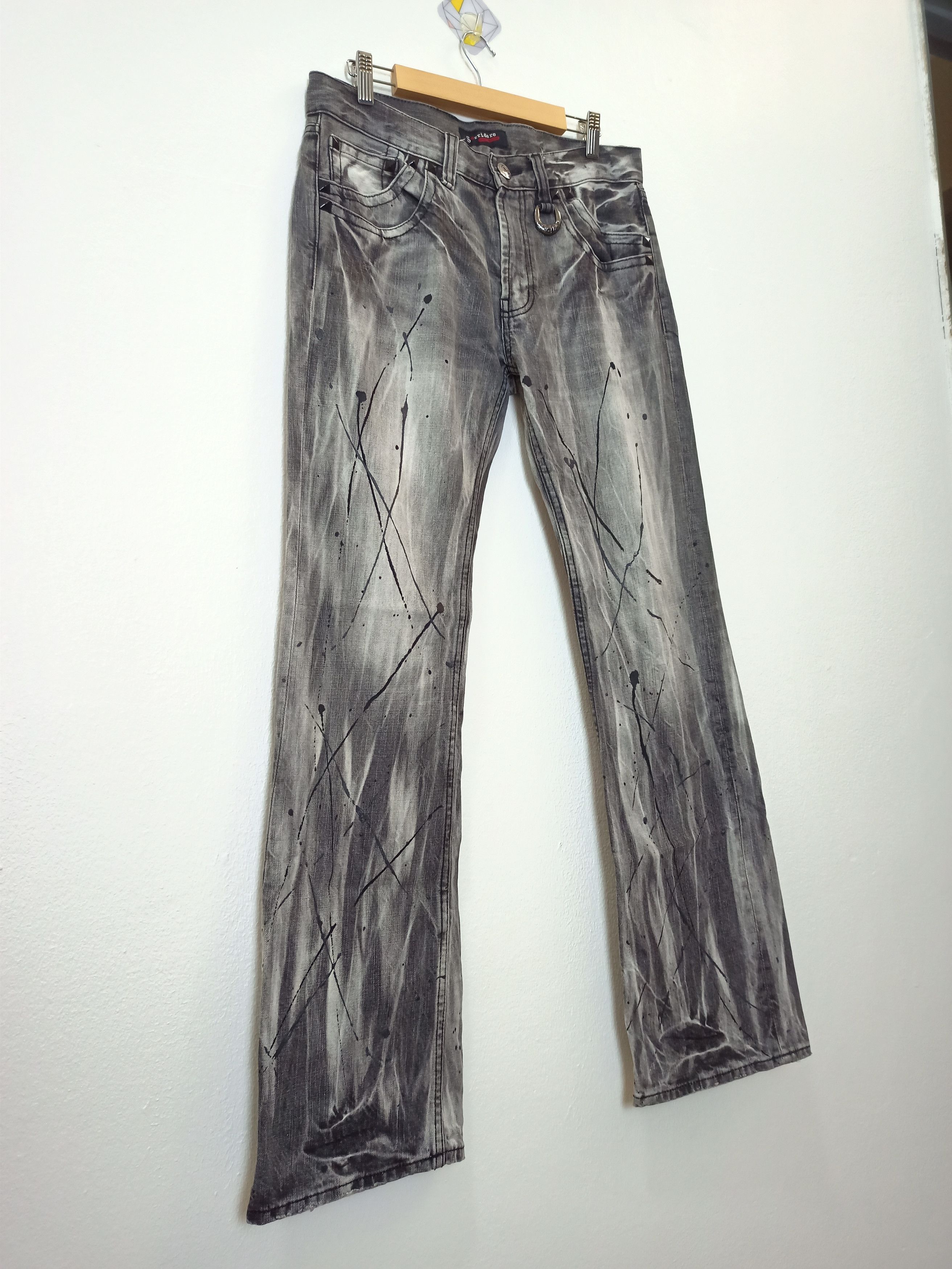 Japanese Brand Vintage SORRIDERE Skull Smoke Flared Jeans Size US 32 / EU 48 - 4 Thumbnail