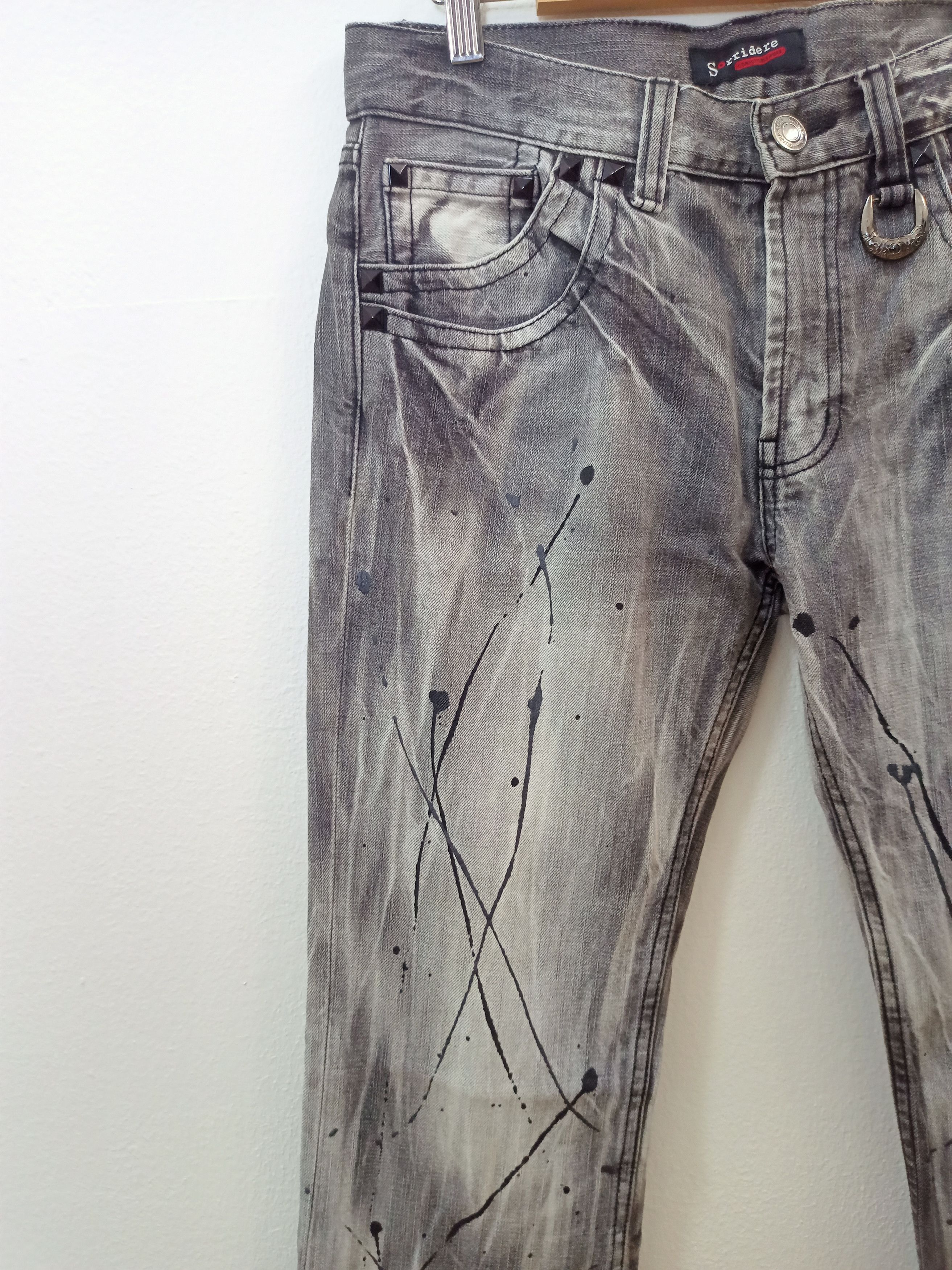 Japanese Brand Vintage SORRIDERE Skull Smoke Flared Jeans Size US 32 / EU 48 - 8 Thumbnail
