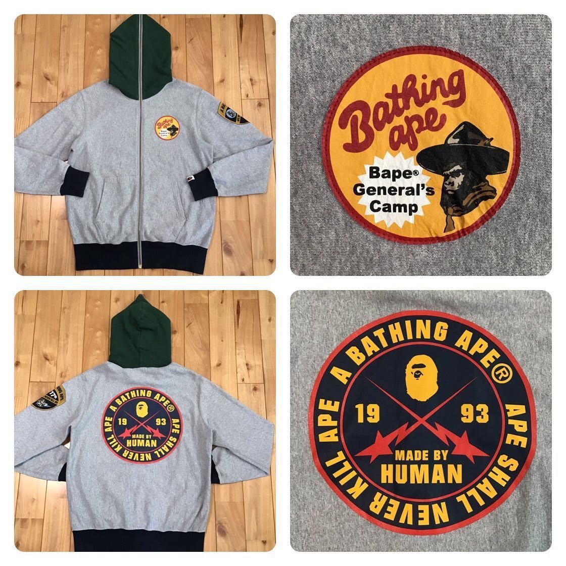 Bape BAPE ASNKA general logo Full zip hoodie Gray Size US S / EU 44-46 / 1 - 1 Thumbnail
