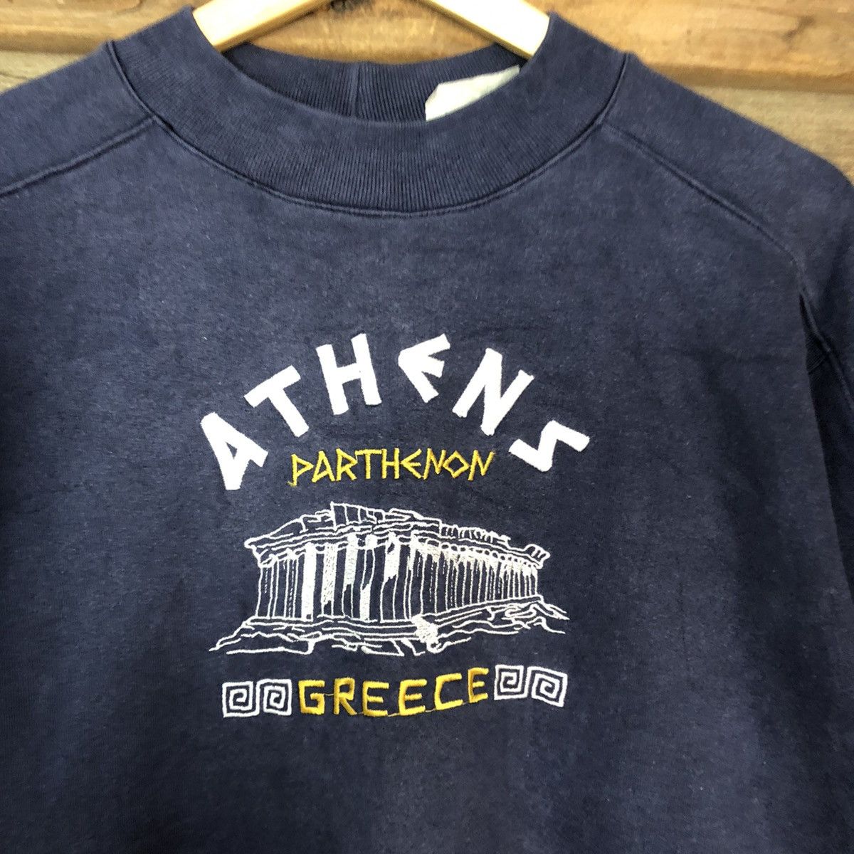 Vintage Greece Athen Dark Blue Sweatshirt #053B Size US S / EU 44-46 / 1 - 9 Thumbnail