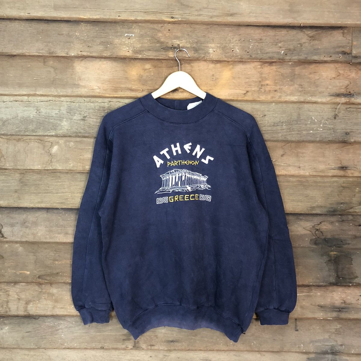 Vintage Greece Athen Dark Blue Sweatshirt #053B Size US S / EU 44-46 / 1 - 1 Thumbnail