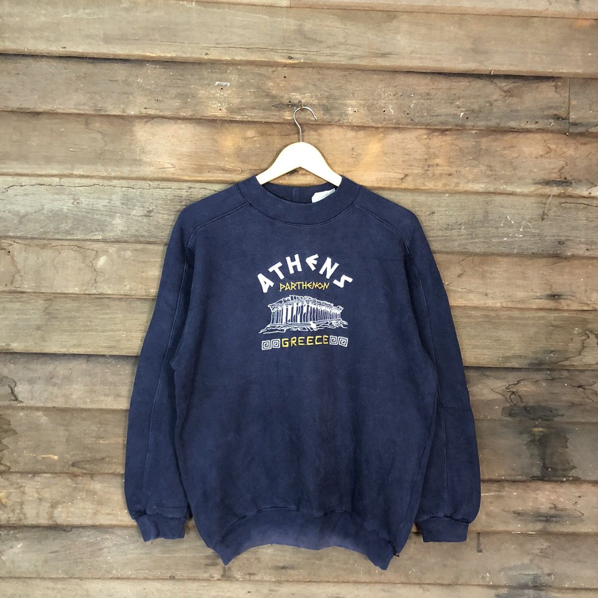 Vintage Greece Athen Dark Blue Sweatshirt #053B Size US S / EU 44-46 / 1 - 3 Thumbnail