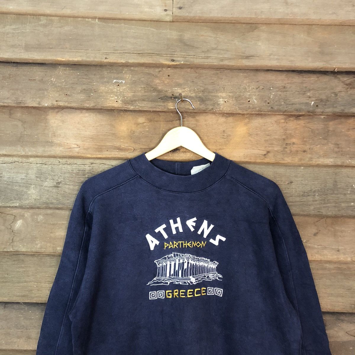 Vintage Greece Athen Dark Blue Sweatshirt #053B Size US S / EU 44-46 / 1 - 2 Thumbnail