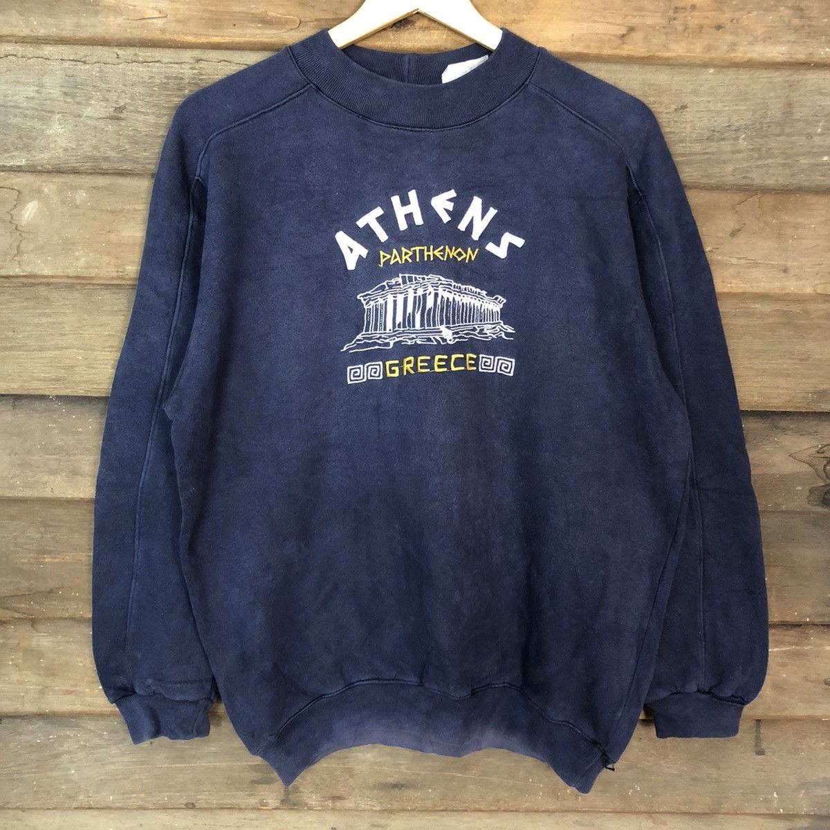Vintage Greece Athen Dark Blue Sweatshirt #053B Size US S / EU 44-46 / 1 - 7 Thumbnail