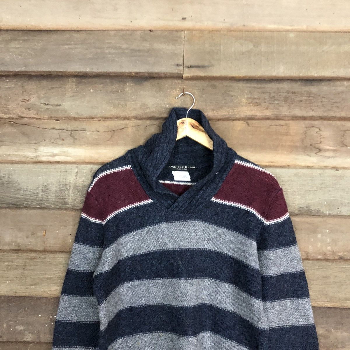Daniele Blasi Daniele Blasi made in italy Stripe Grey Knitwear #092B Size US M / EU 48-50 / 2 - 2 Thumbnail