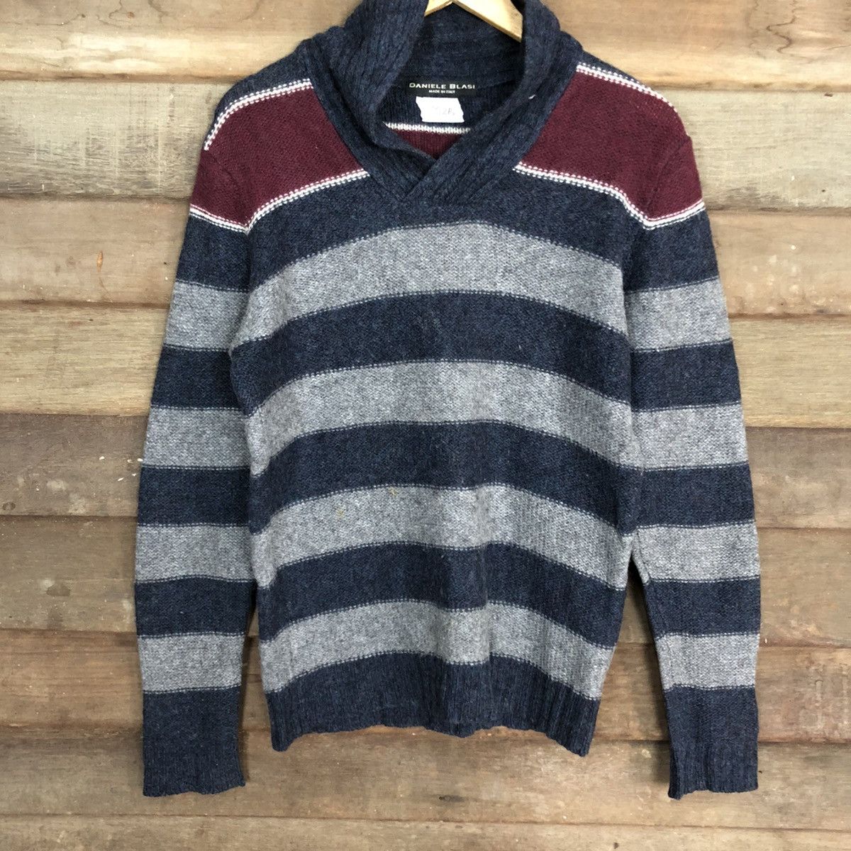 Daniele Blasi Daniele Blasi made in italy Stripe Grey Knitwear #092B Size US M / EU 48-50 / 2 - 8 Thumbnail