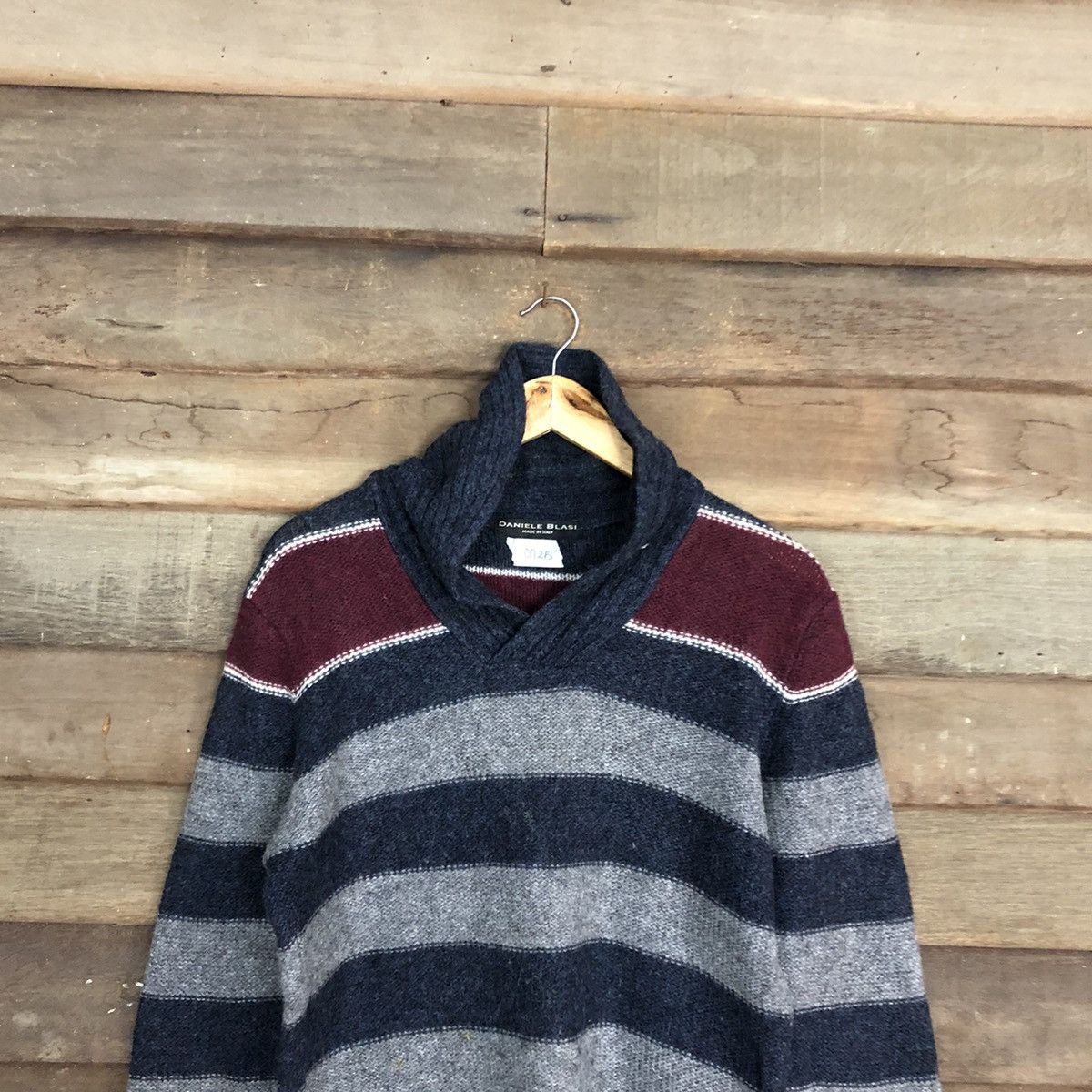 Daniele Blasi Daniele Blasi made in italy Stripe Grey Knitwear #092B Size US M / EU 48-50 / 2 - 9 Thumbnail