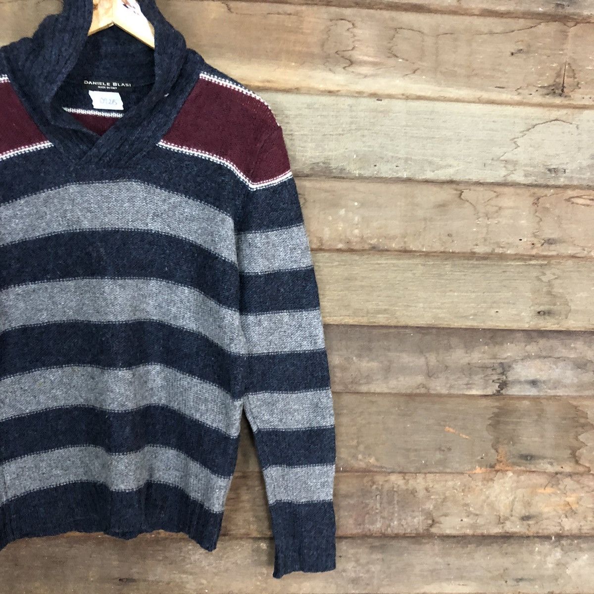 Daniele Blasi Daniele Blasi made in italy Stripe Grey Knitwear #092B Size US M / EU 48-50 / 2 - 5 Thumbnail