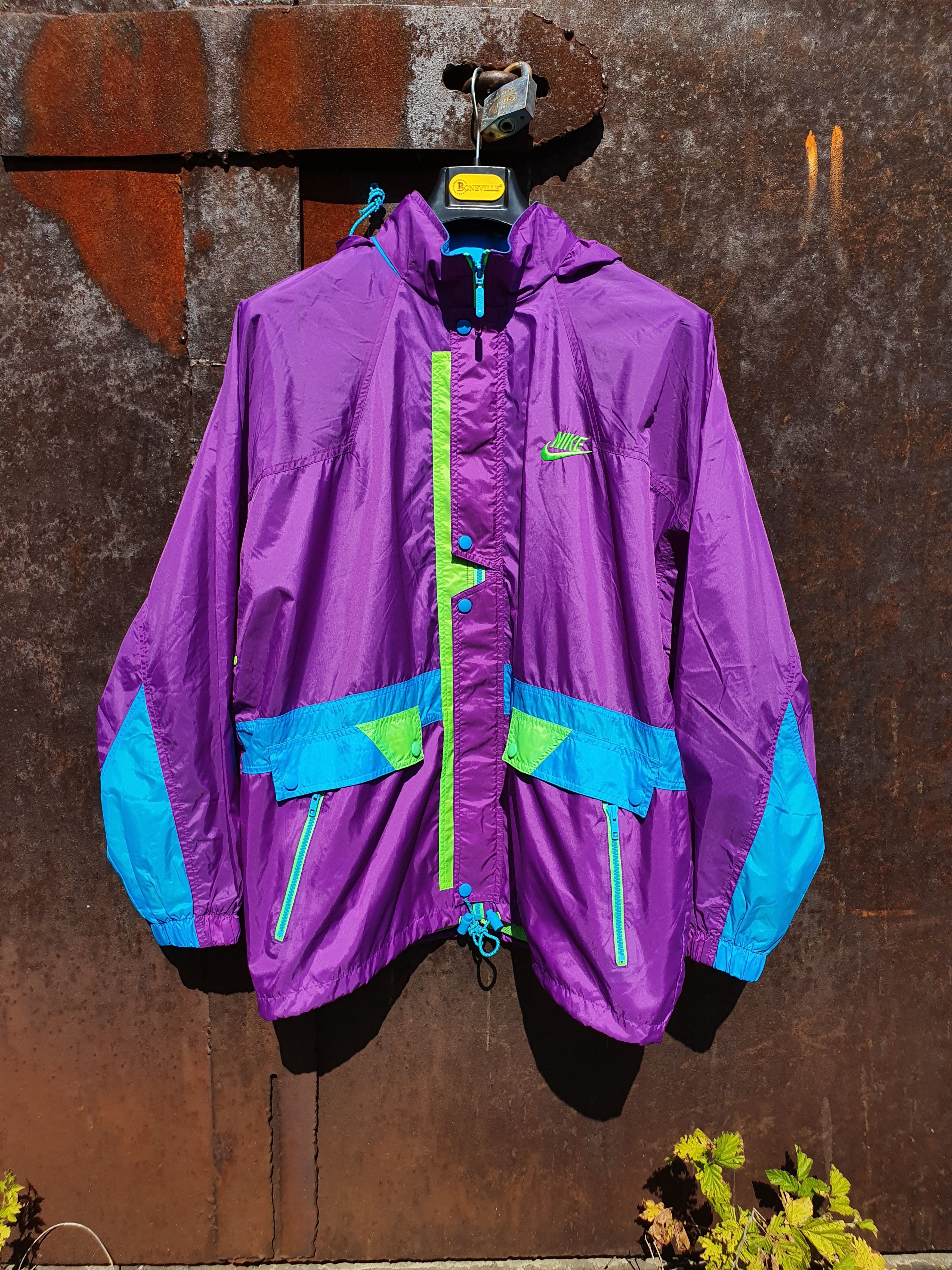 Nike × Vintage 80s Nike Gray Tag Vintage Storm Rare Light Jacket Size US XL / EU 56 / 4 - 2 Thumbnail