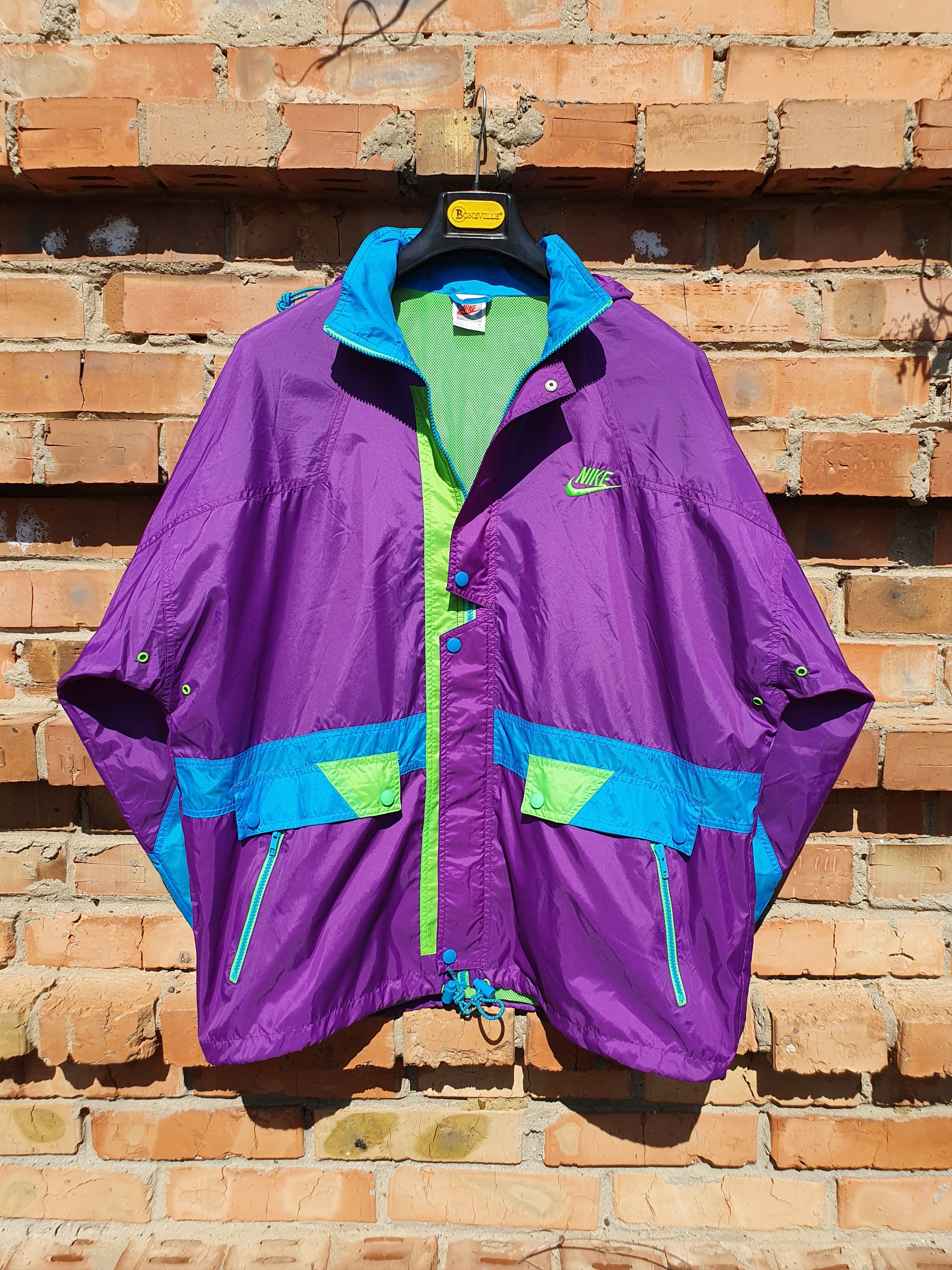 Nike × Vintage 80s Nike Gray Tag Vintage Storm Rare Light Jacket Size US XL / EU 56 / 4 - 7 Thumbnail