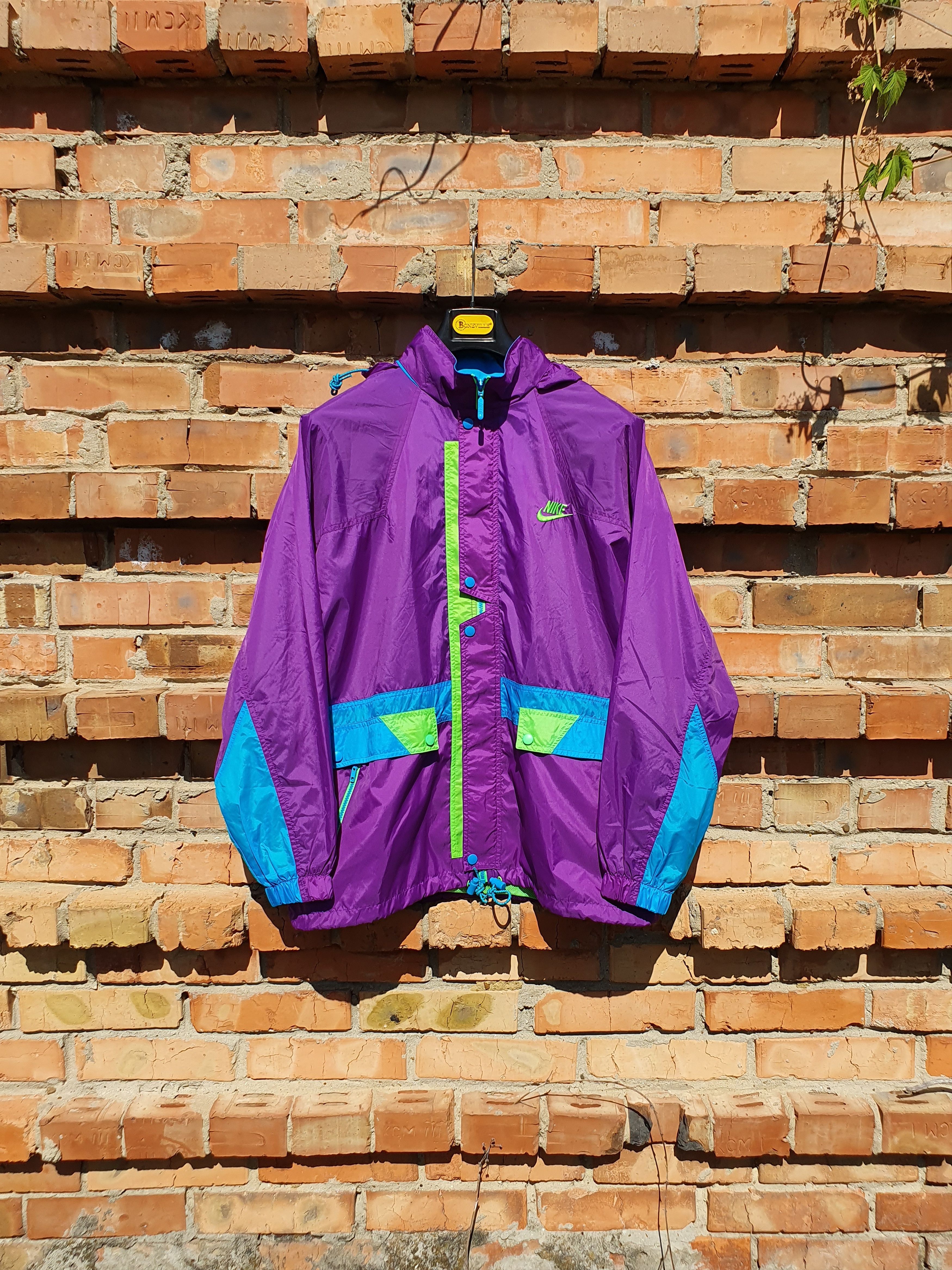 Nike × Vintage 80s Nike Gray Tag Vintage Storm Rare Light Jacket Size US XL / EU 56 / 4 - 15 Thumbnail