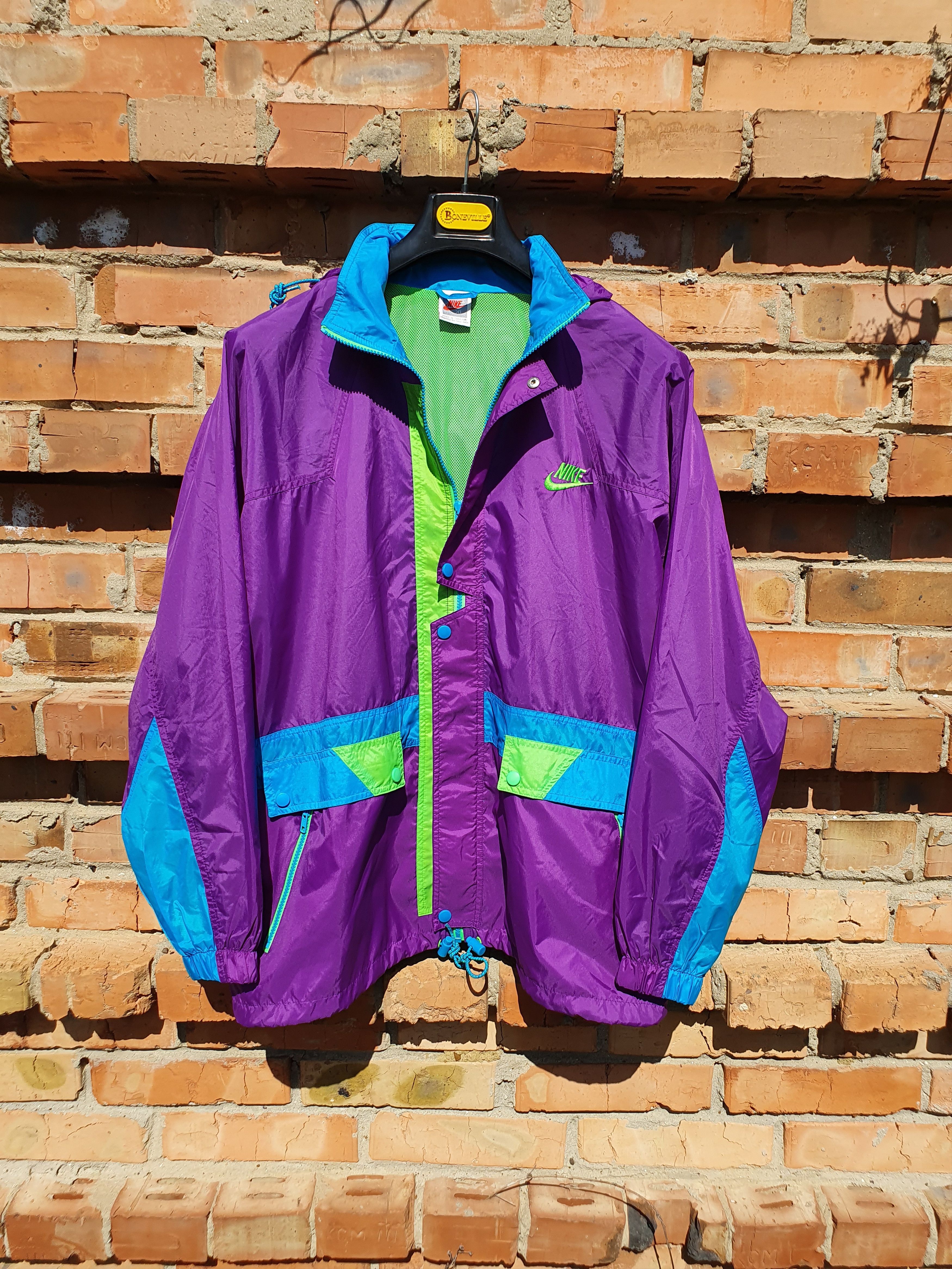 Nike × Vintage 80s Nike Gray Tag Vintage Storm Rare Light Jacket Size US XL / EU 56 / 4 - 1 Thumbnail