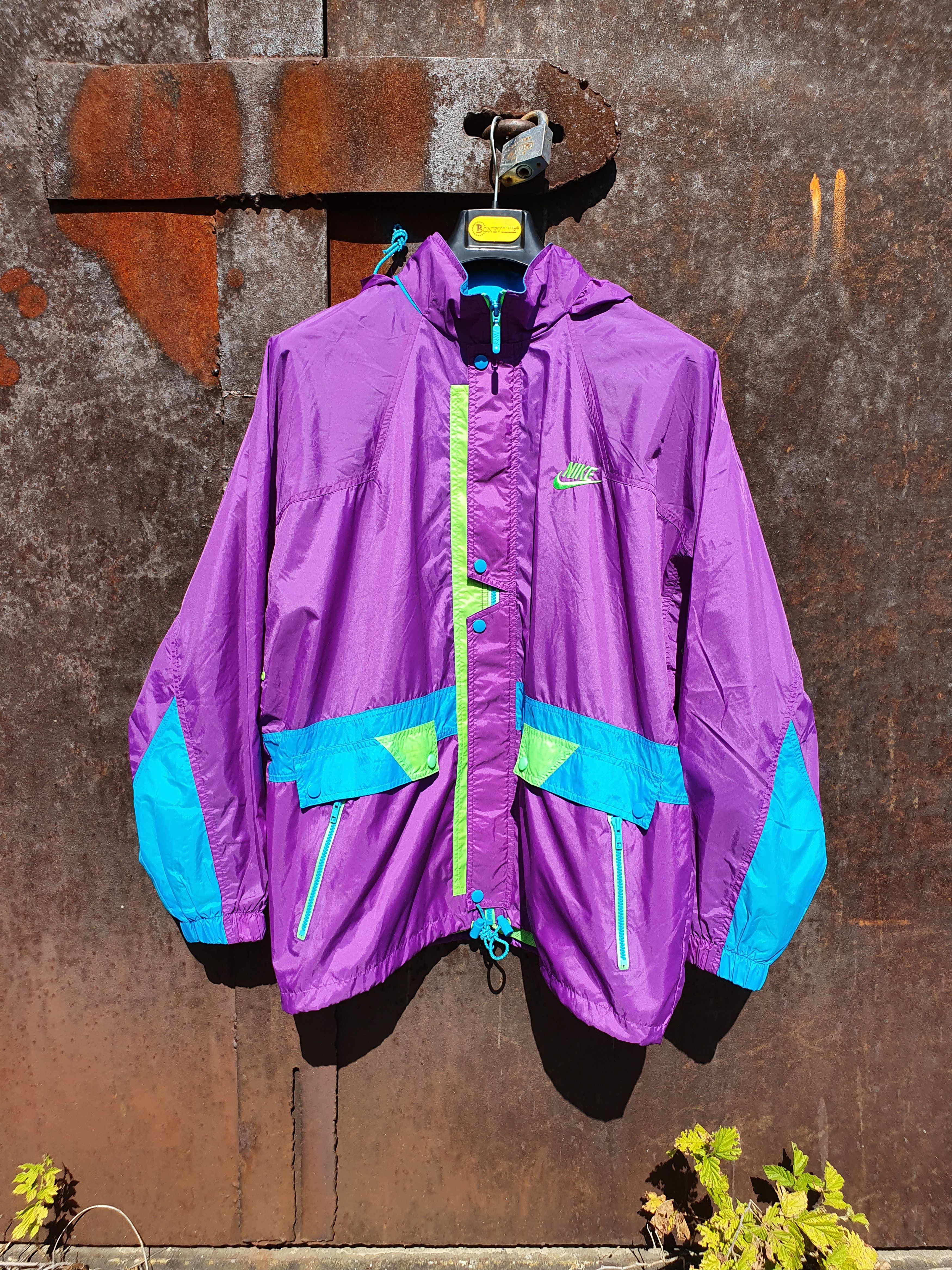 Nike × Vintage 80s Nike Gray Tag Vintage Storm Rare Light Jacket Size US XL / EU 56 / 4 - 16 Thumbnail