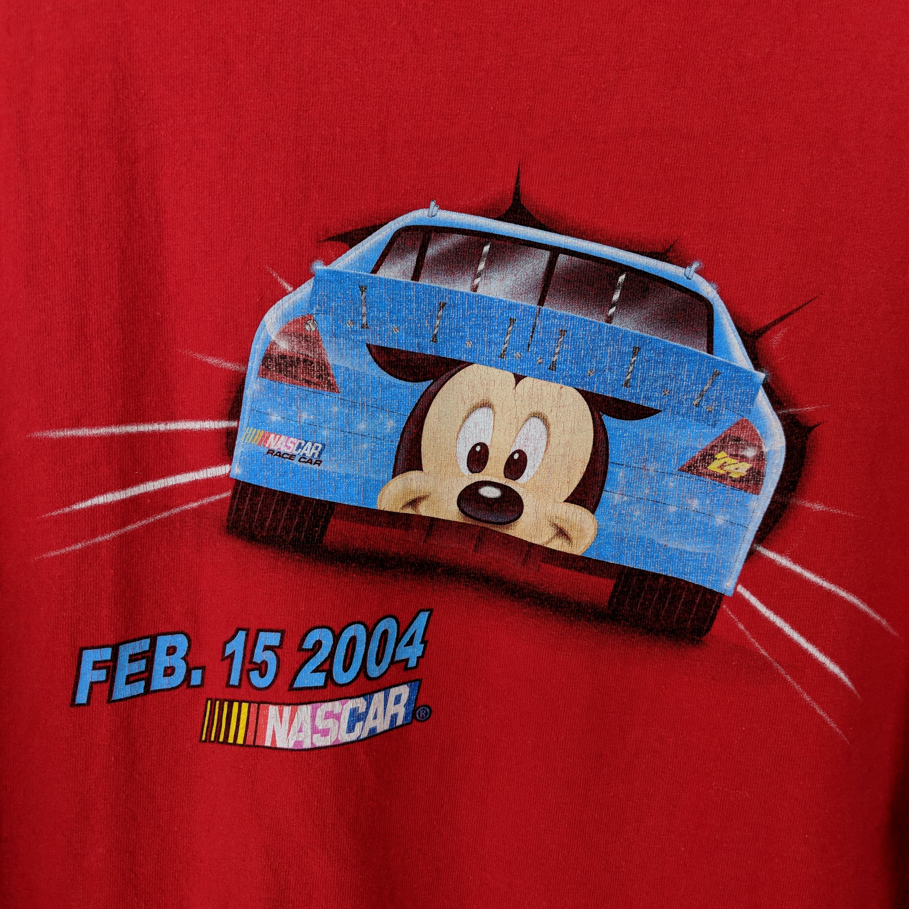 Disney Vintage Y2K 2004 Daytona 500 Mickey Mouse Double Sided Tee Size US XL / EU 56 / 4 - 4 Thumbnail