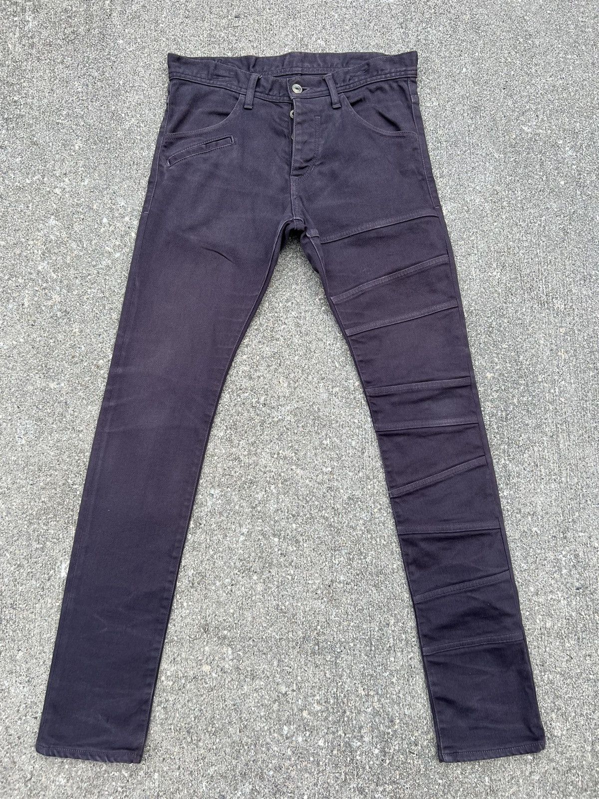 Vintage Vintage Shareef Japan Sun Fade Black Panelled Skinny Jeans