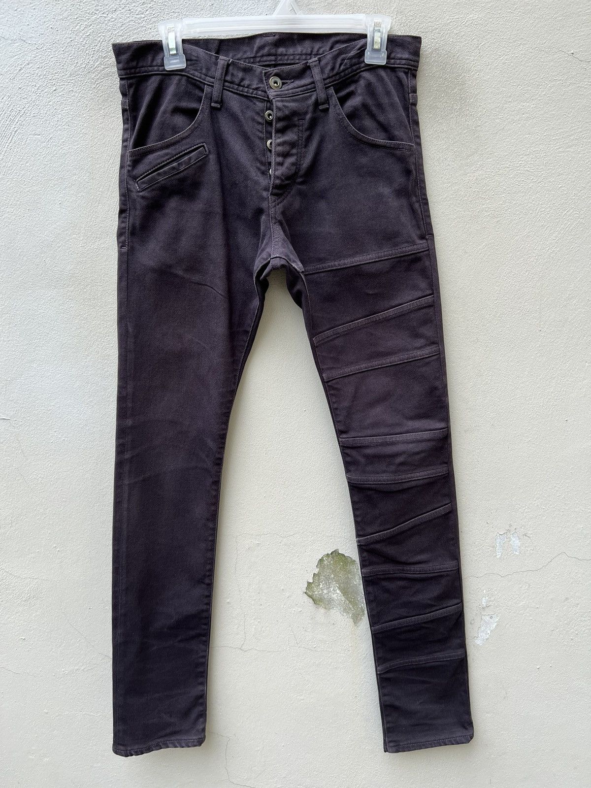 SHAREEF Vintage Shareef Japan Sun Fade Black Panelled Skinny Jeans Size US 29 - 6 Thumbnail