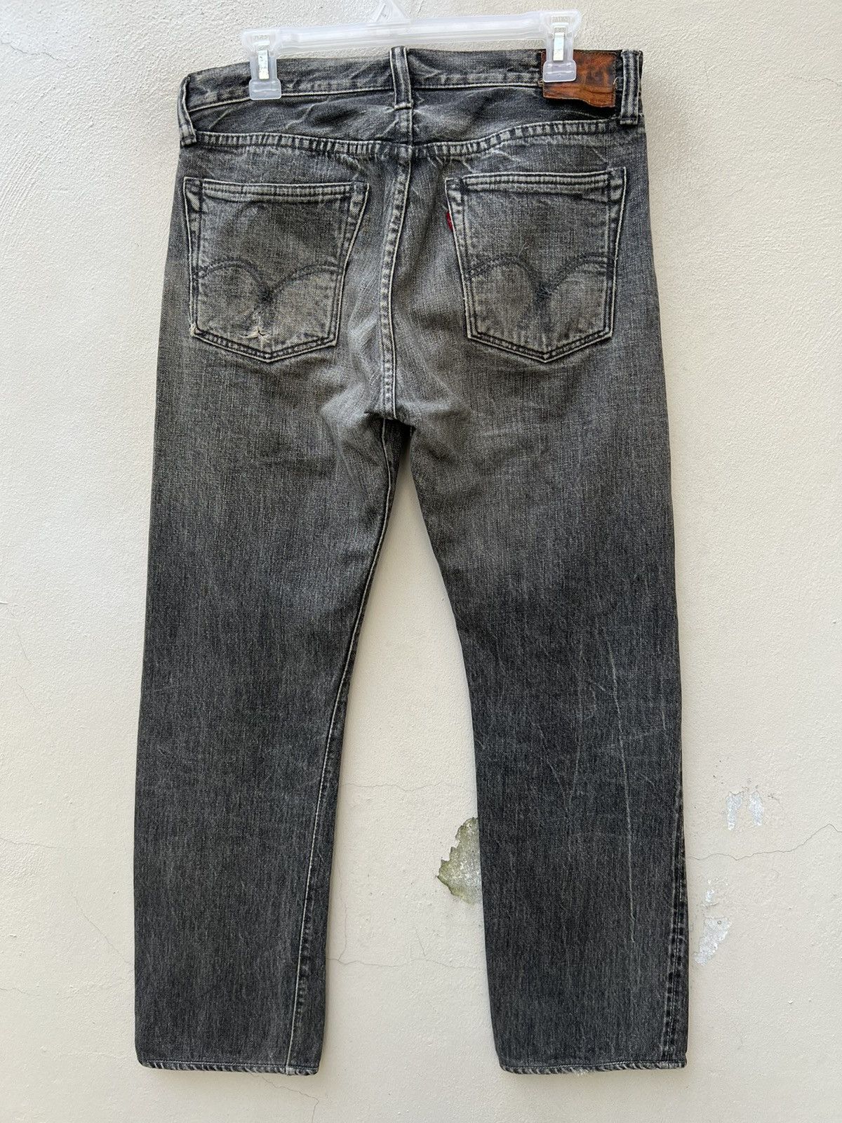 Full Count & Co. Vintage 90s Full Count Japan Faded Black Denim Dirty Jeans Size US 32 / EU 48 - 15 Thumbnail