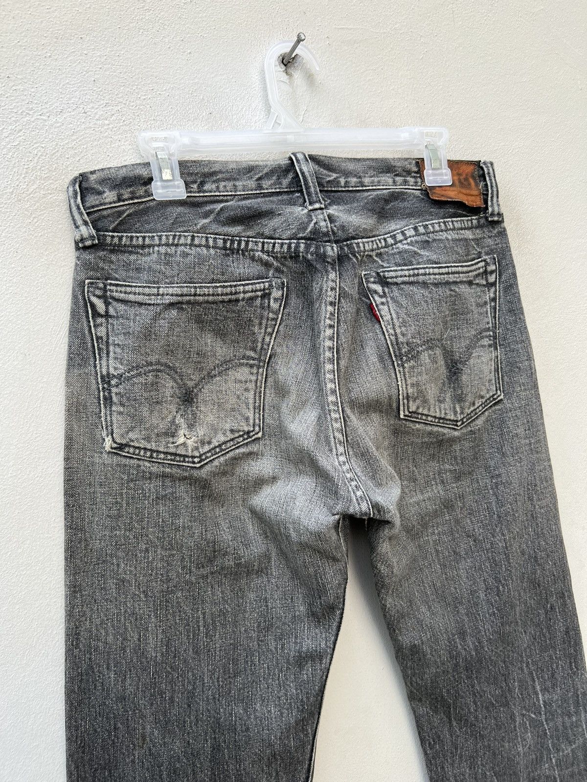 Full Count & Co. Vintage 90s Full Count Japan Faded Black Denim Dirty Jeans Size US 32 / EU 48 - 16 Thumbnail