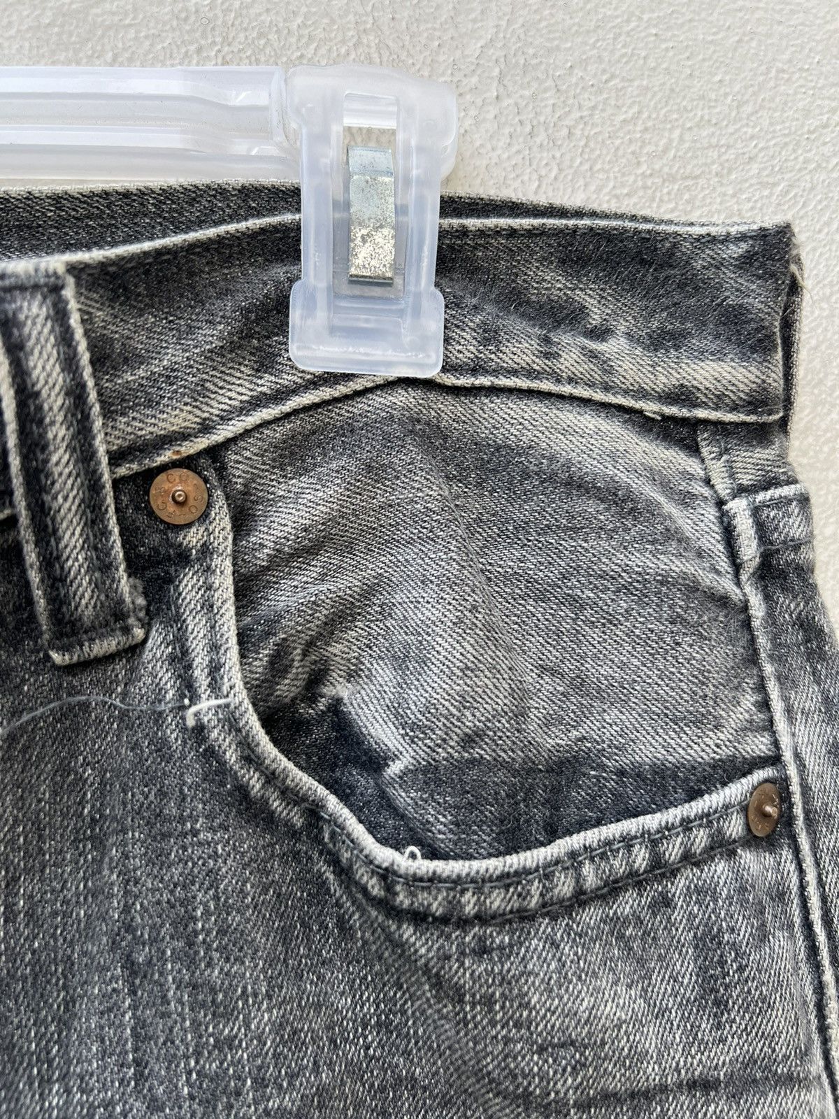 Full Count & Co. Vintage 90s Full Count Japan Faded Black Denim Dirty Jeans Size US 32 / EU 48 - 11 Thumbnail