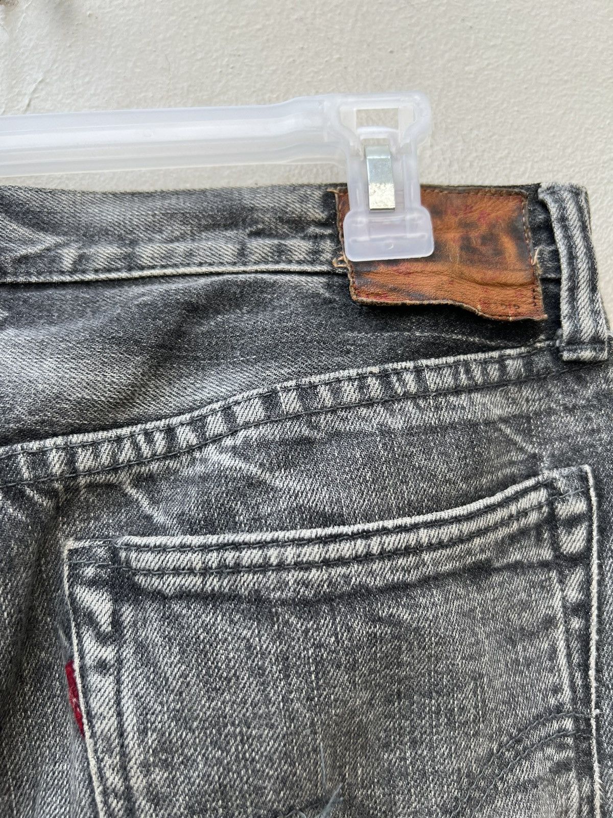 Full Count & Co. Vintage 90s Full Count Japan Faded Black Denim Dirty Jeans Size US 32 / EU 48 - 21 Thumbnail