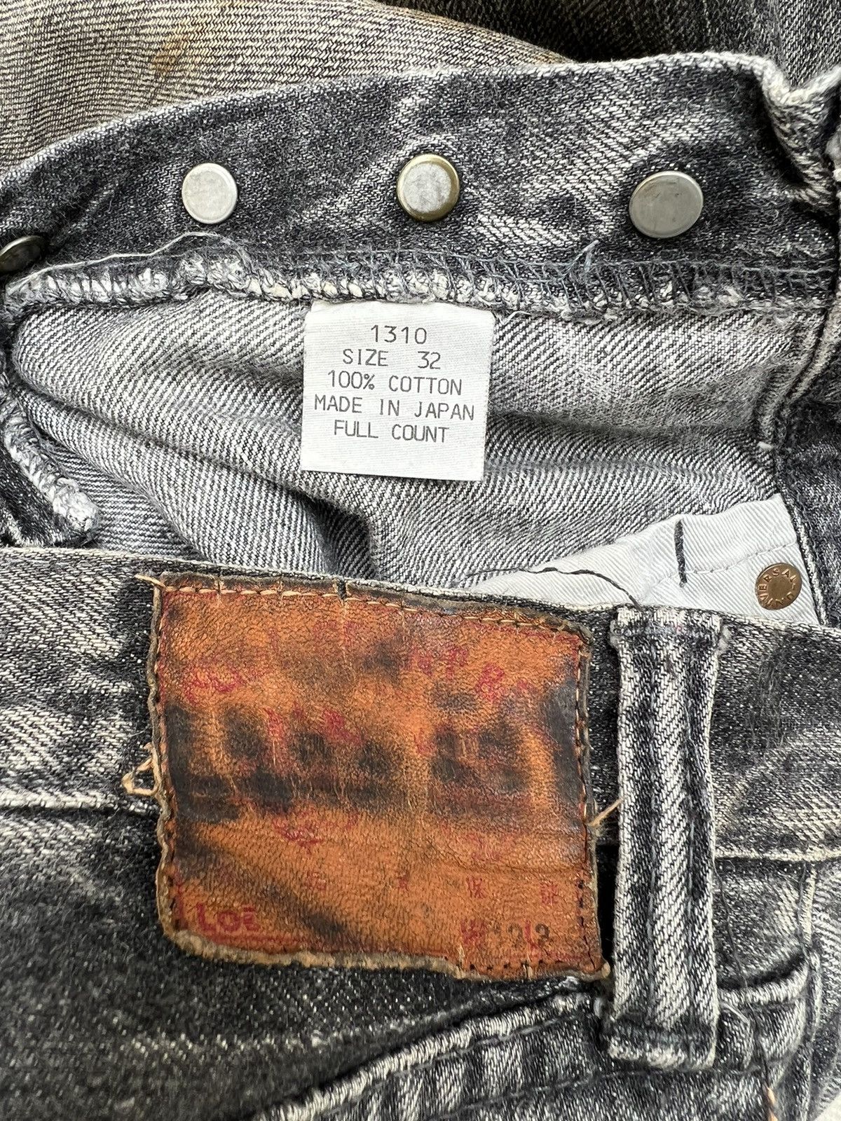 Full Count & Co. Vintage 90s Full Count Japan Faded Black Denim Dirty Jeans Size US 32 / EU 48 - 23 Thumbnail