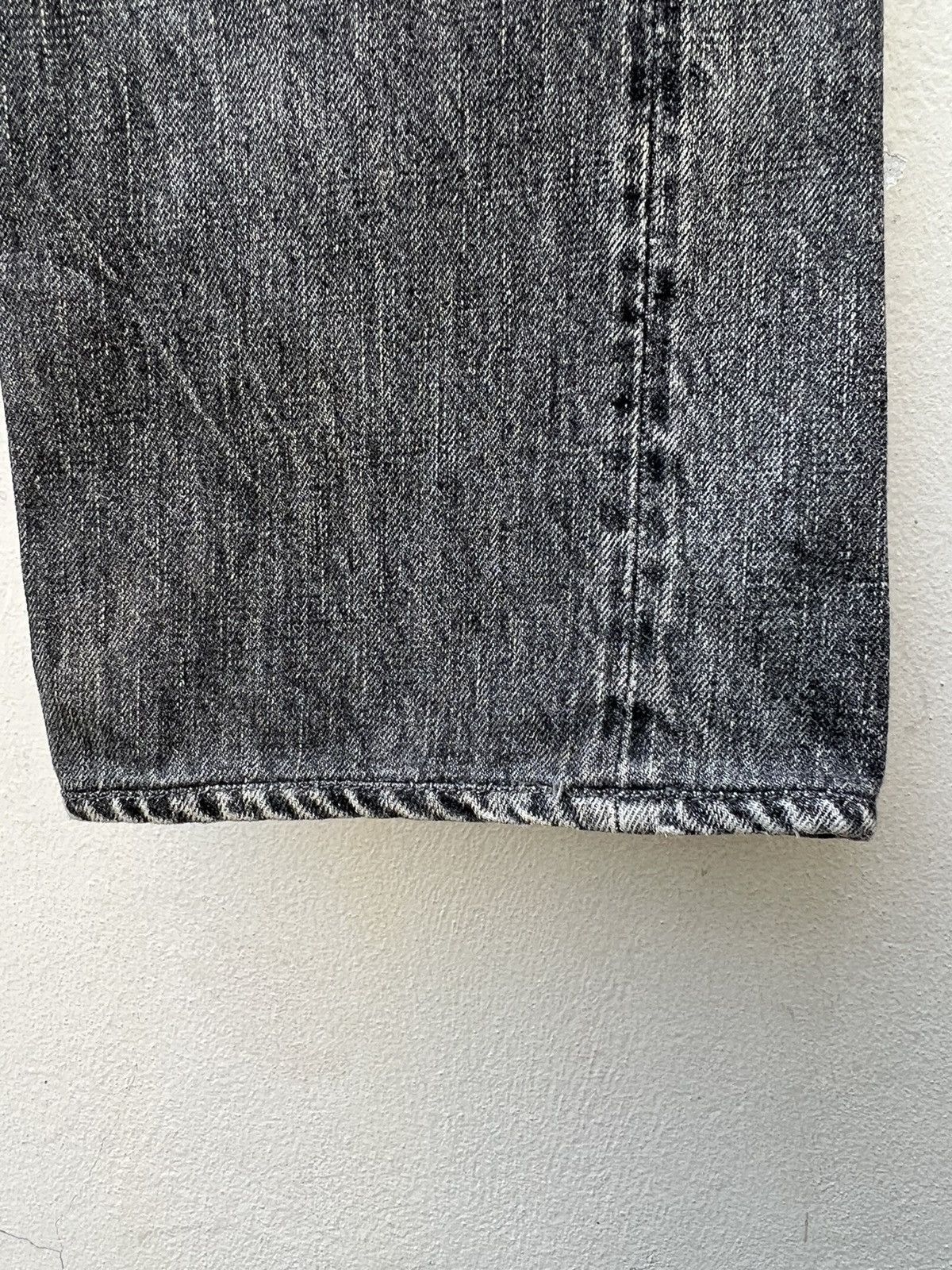 Full Count & Co. Vintage 90s Full Count Japan Faded Black Denim Dirty Jeans Size US 32 / EU 48 - 13 Thumbnail