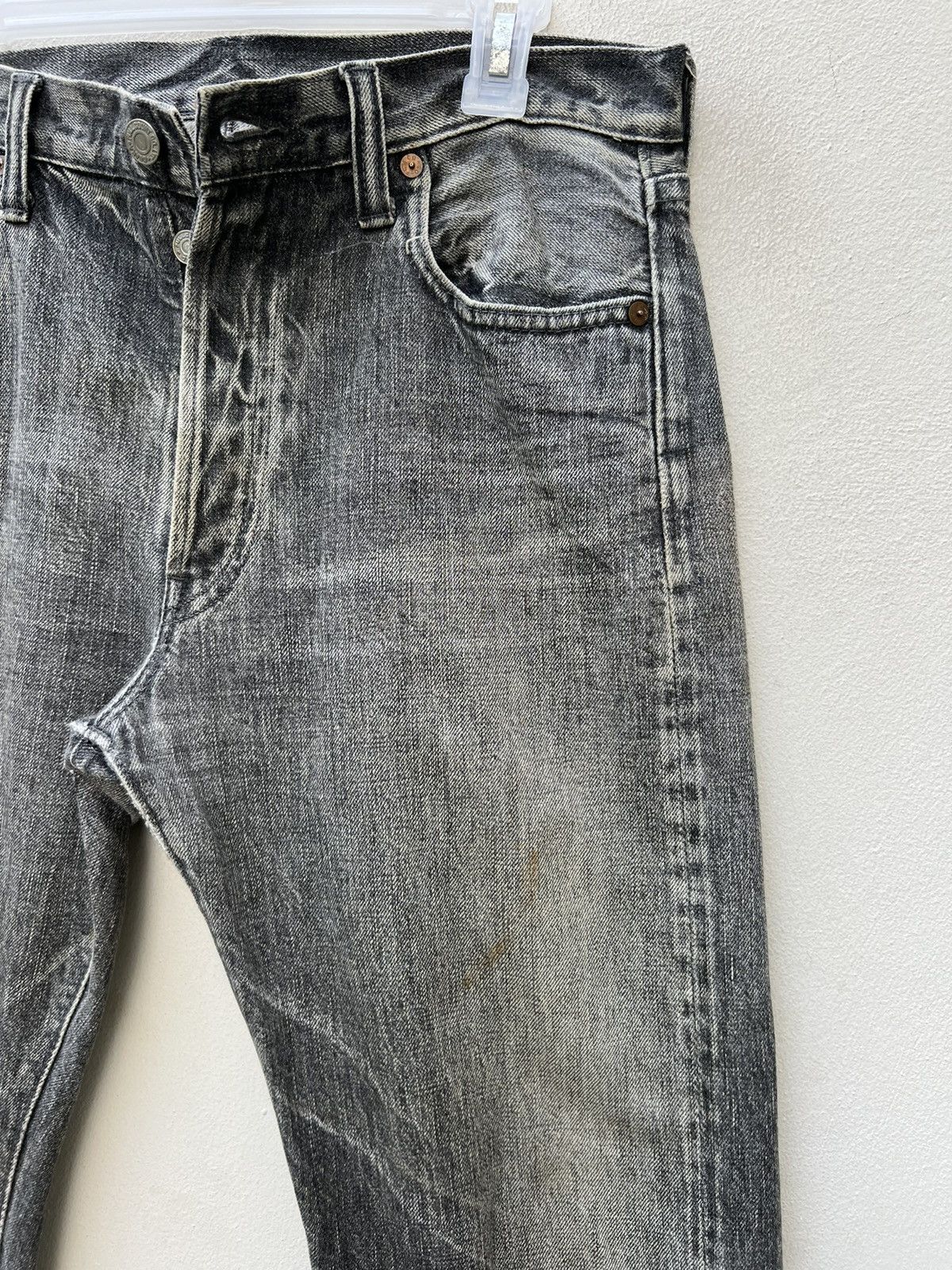 Full Count & Co. Vintage 90s Full Count Japan Faded Black Denim Dirty Jeans Size US 32 / EU 48 - 10 Thumbnail