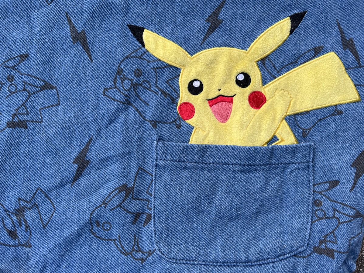 Anime × Japanese Brand × Pokemon PIKACHU POKEMON X SEGA DENIM TOTE BAG Size ONE SIZE - 11 Thumbnail