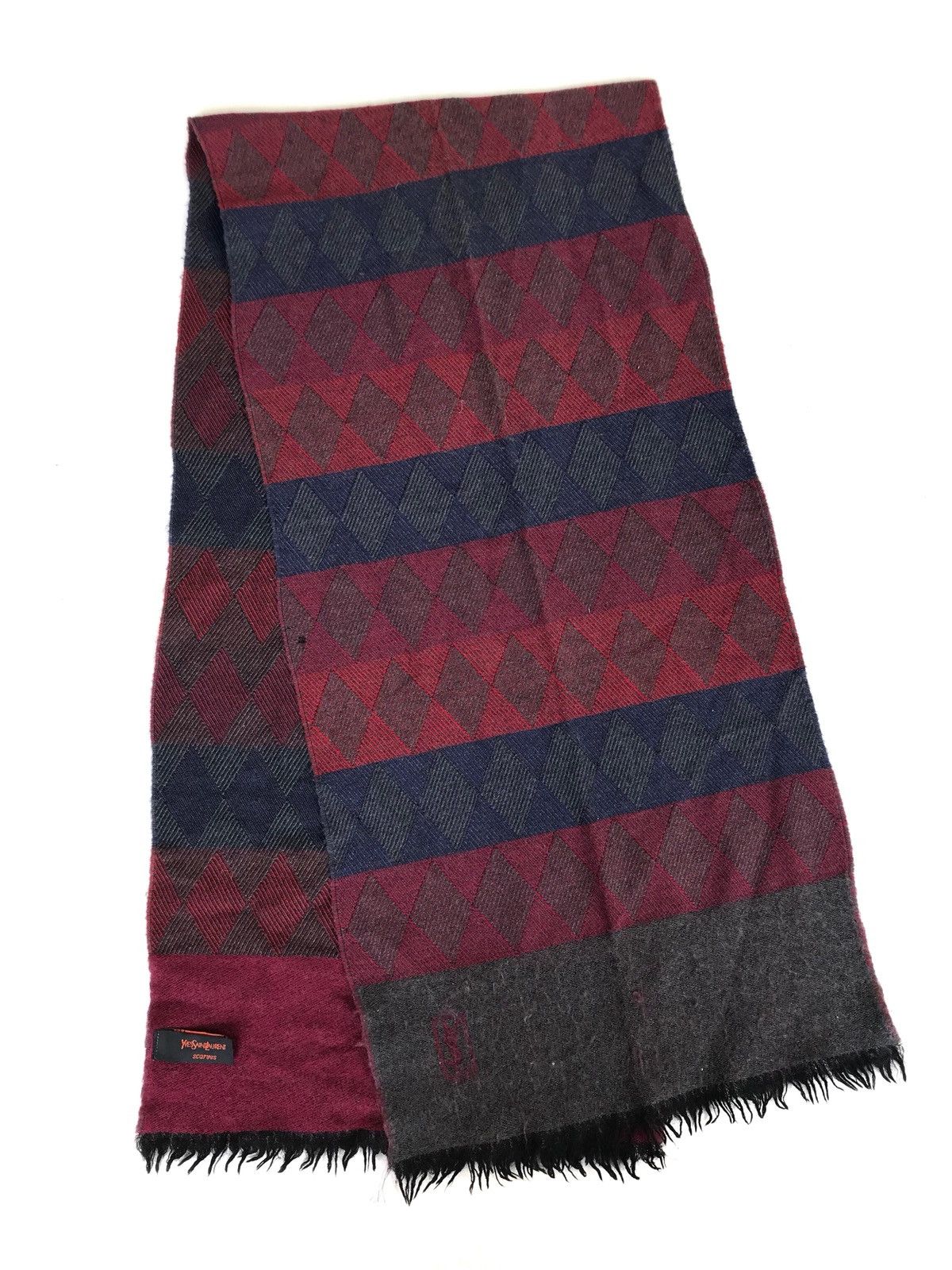 Other × Yves Saint Laurent Ysl Wool Scarfs Muffler Size ONE SIZE - 2 Thumbnail