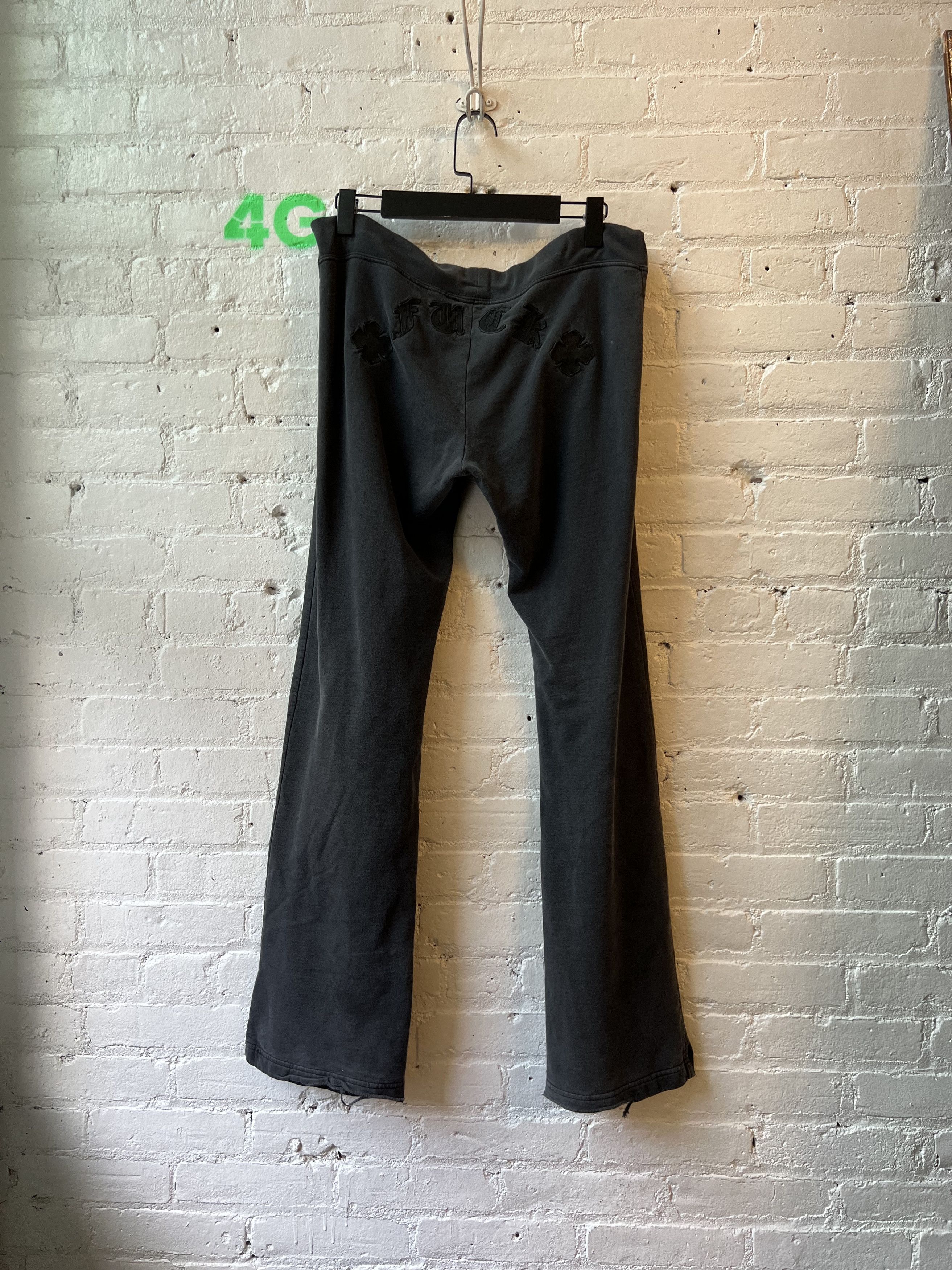 Chrome Hearts Vintage chrome hearts FUCK Leather patch sweatpants City Size US 32 / EU 48 - 2 Thumbnail