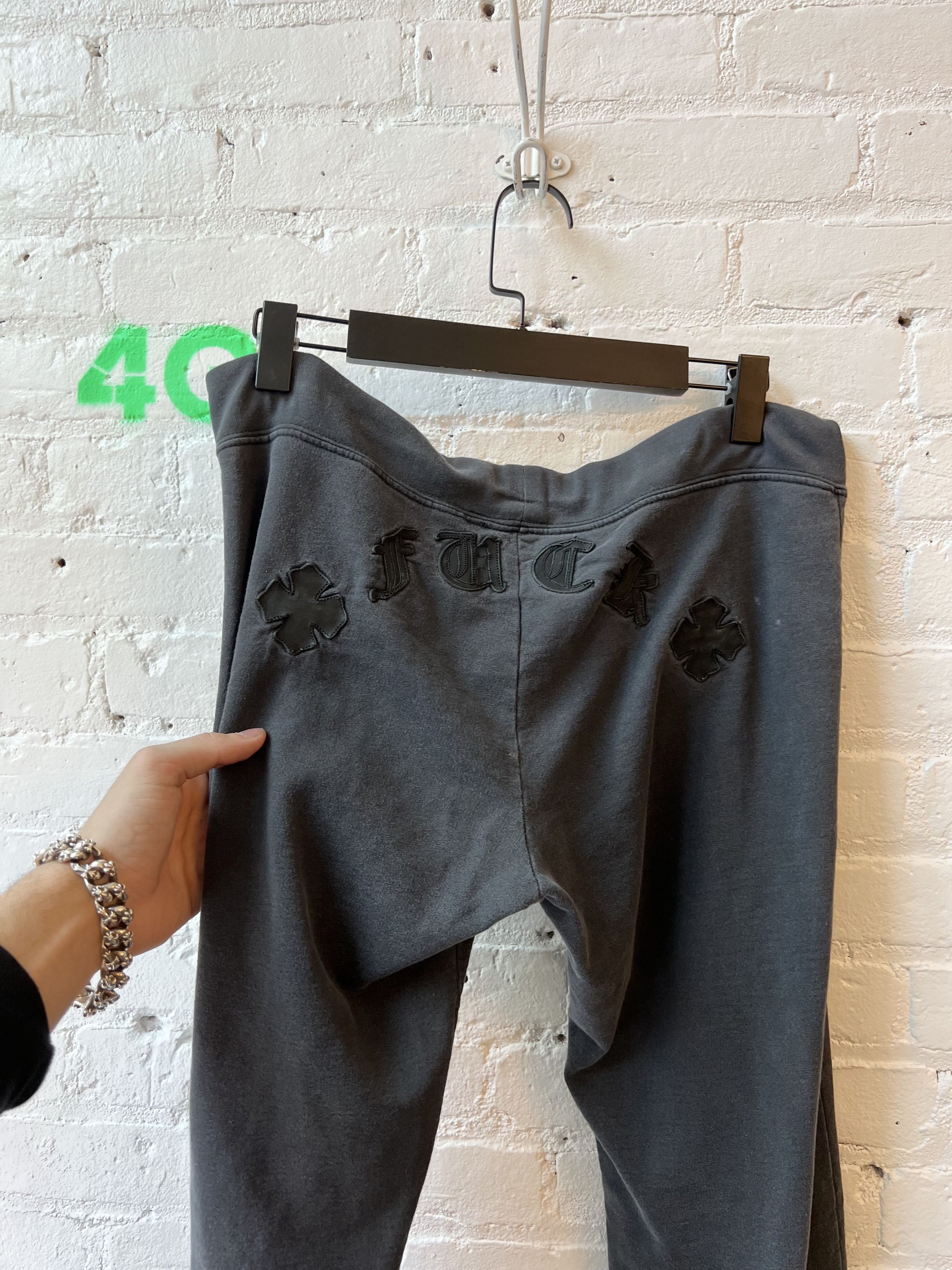 Chrome Hearts Vintage chrome hearts FUCK Leather patch sweatpants City Size US 32 / EU 48 - 1 Thumbnail
