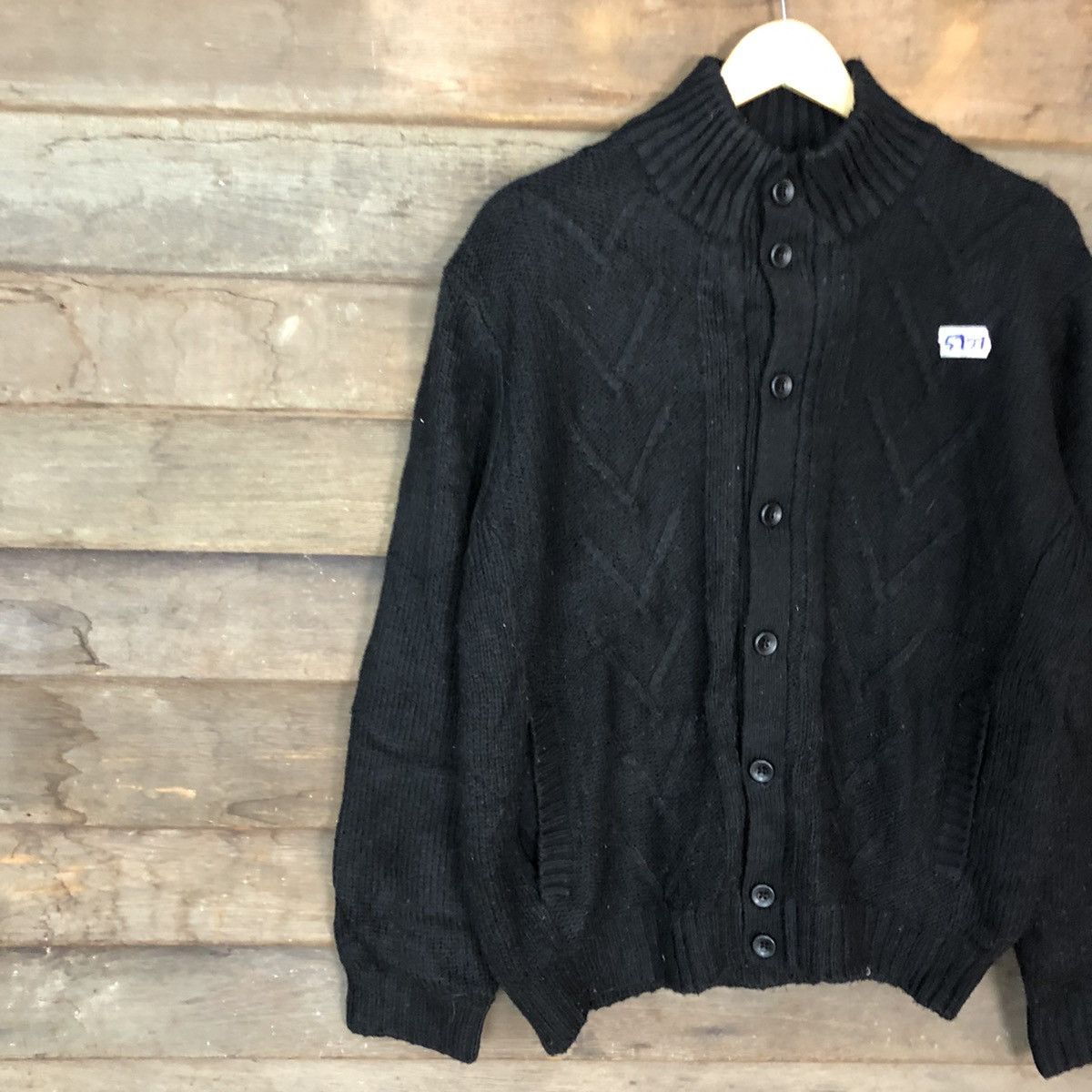 Aran Isles Knitwear × Homespun Knitwear × Vintage InterMezzo Black Knitwear sweater vintage japan #5727 Size US L / EU 52-54 / 3 - 7 Thumbnail